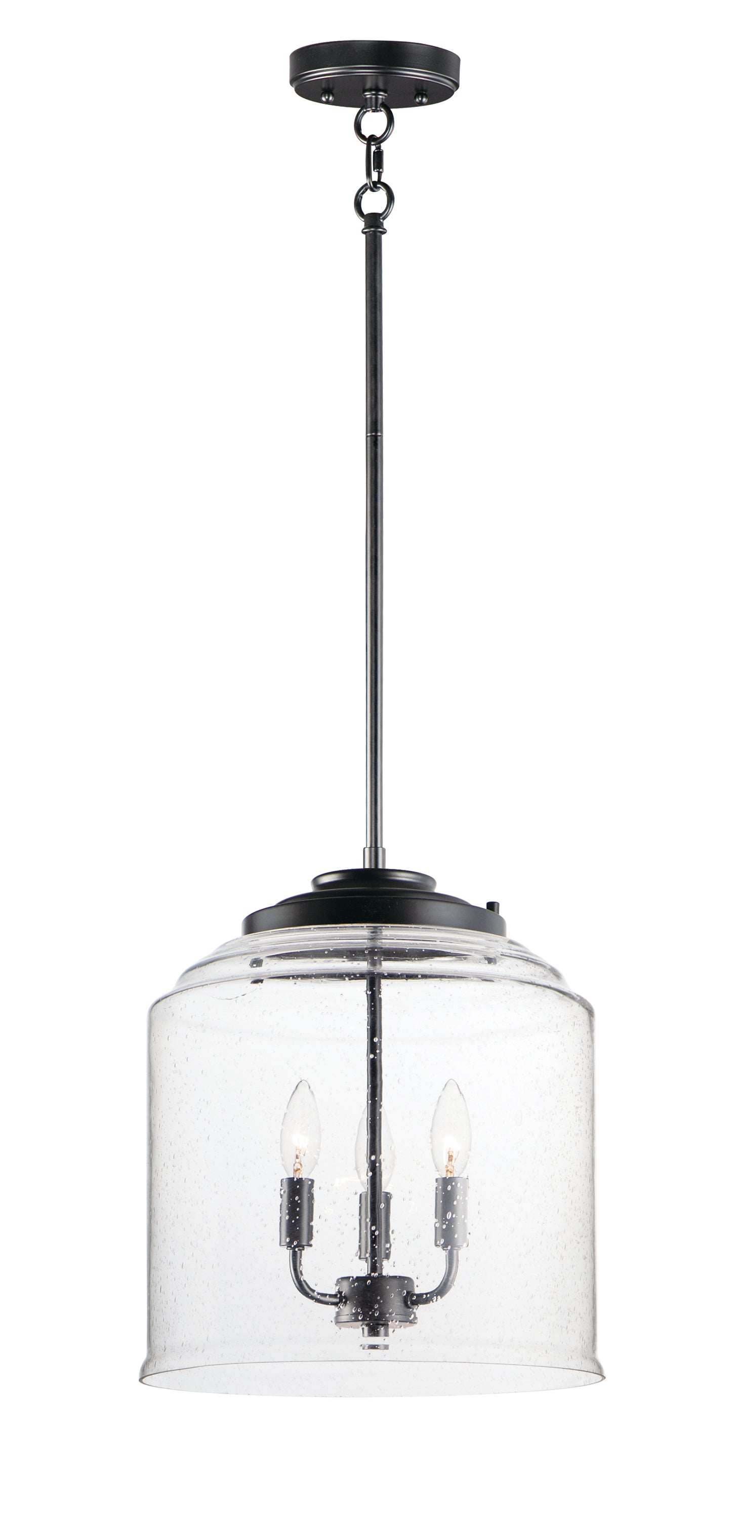 Acadia 3-Light Pendant Black by Maxim Lighting