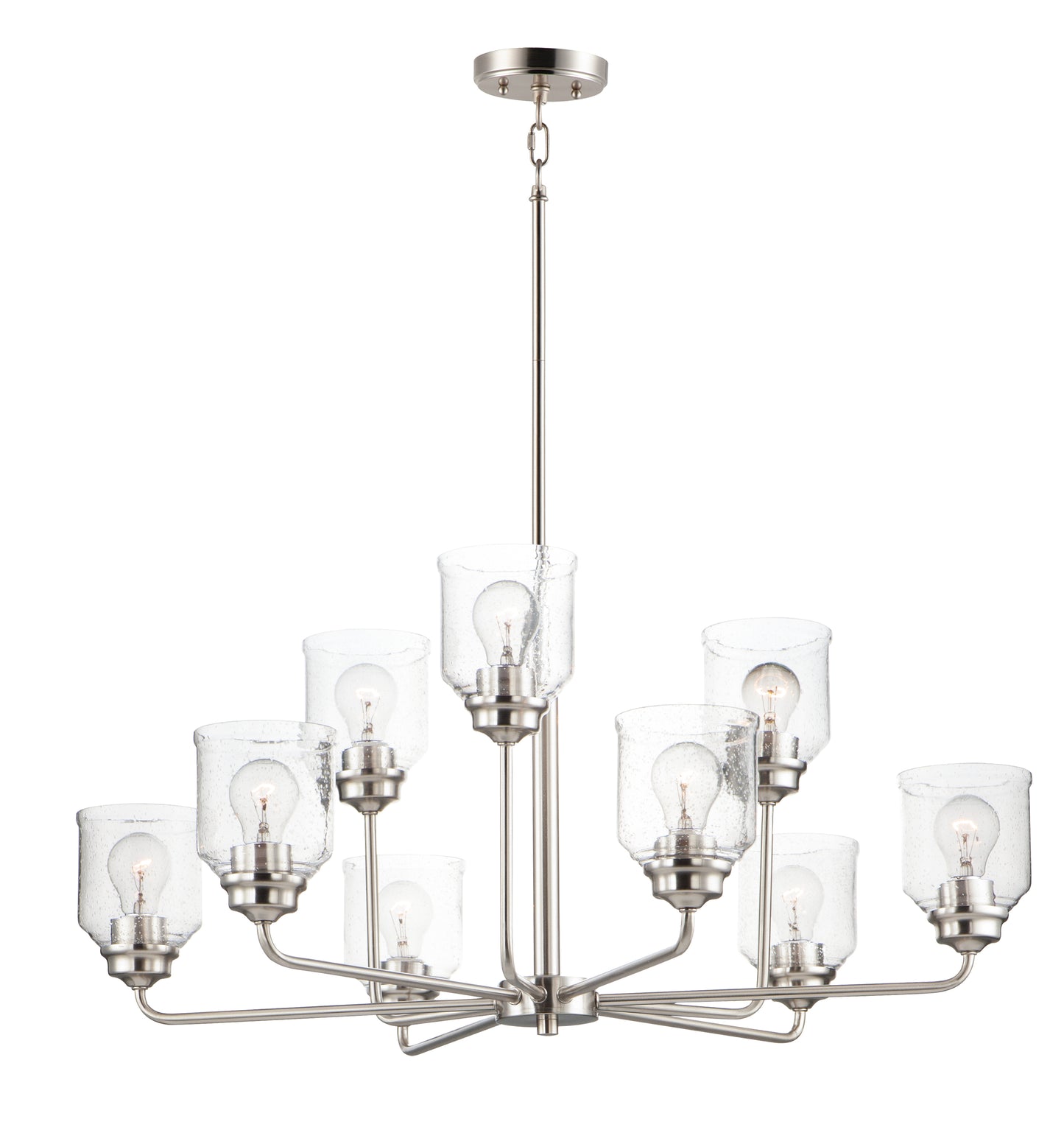 Acadia 9-Light Chandelier Satin Nickel by Maxim Lighting