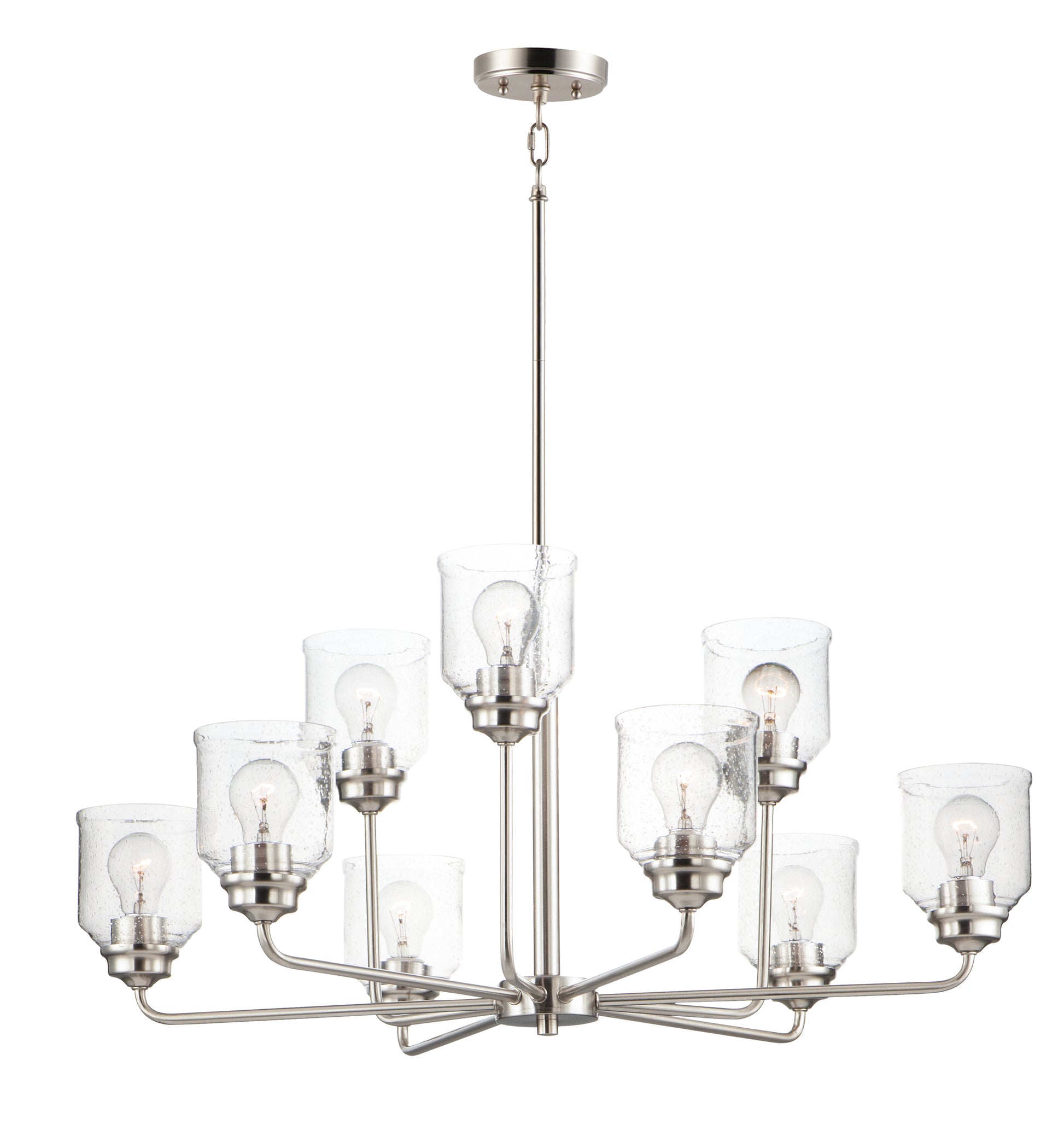 Acadia 9-Light Chandelier Satin Nickel by Maxim Lighting