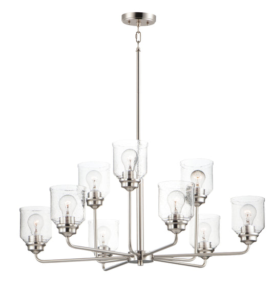 Acadia 9-Light Chandelier Satin Nickel by Maxim Lighting