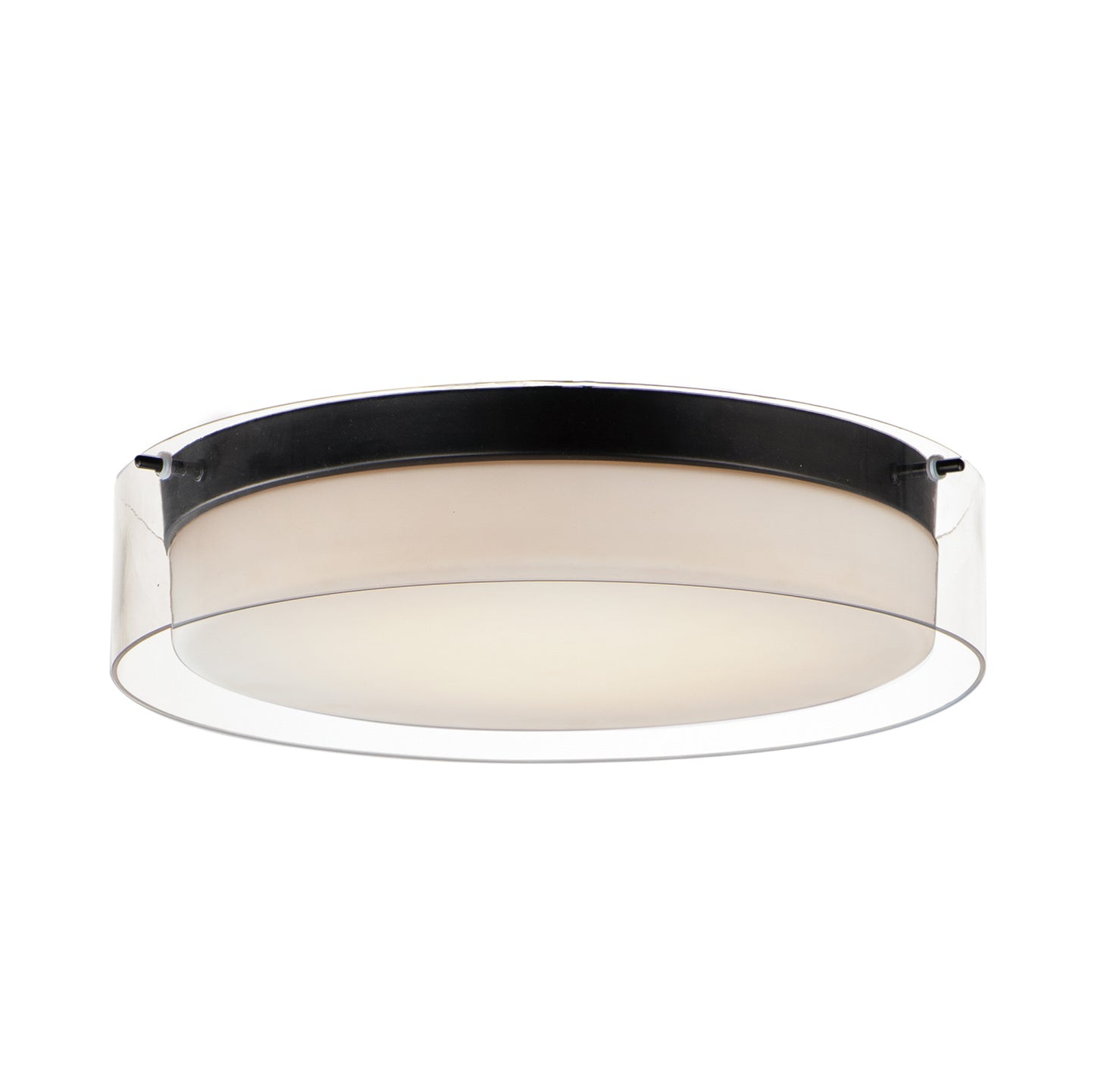 Duo 16" Round LED Flush Mount Black by Maxim Lighting