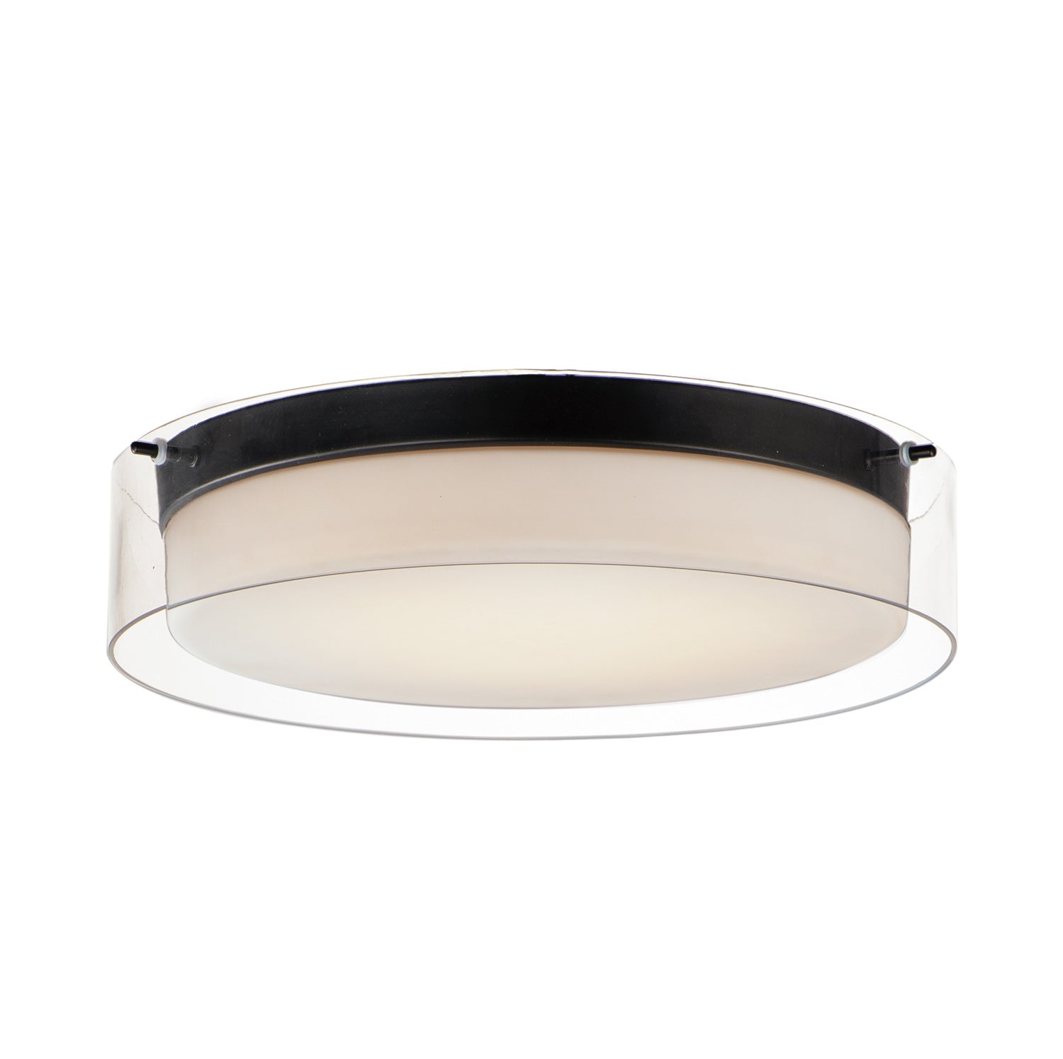 Duo 16" Round LED Flush Mount Black by Maxim Lighting