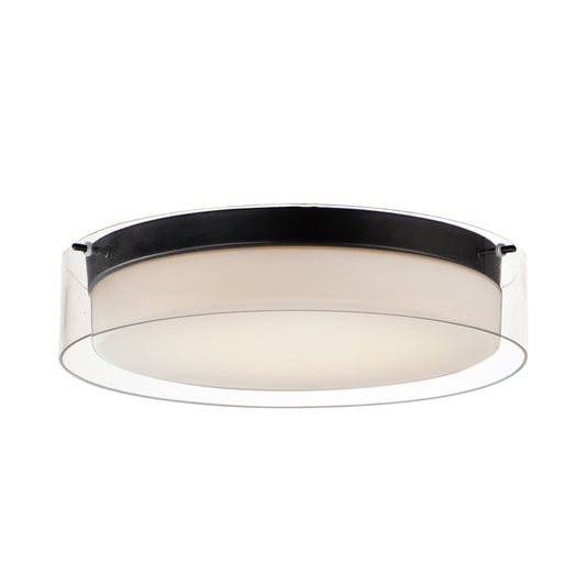 Duo 16" Round LED Flush Mount Black by Maxim Lighting