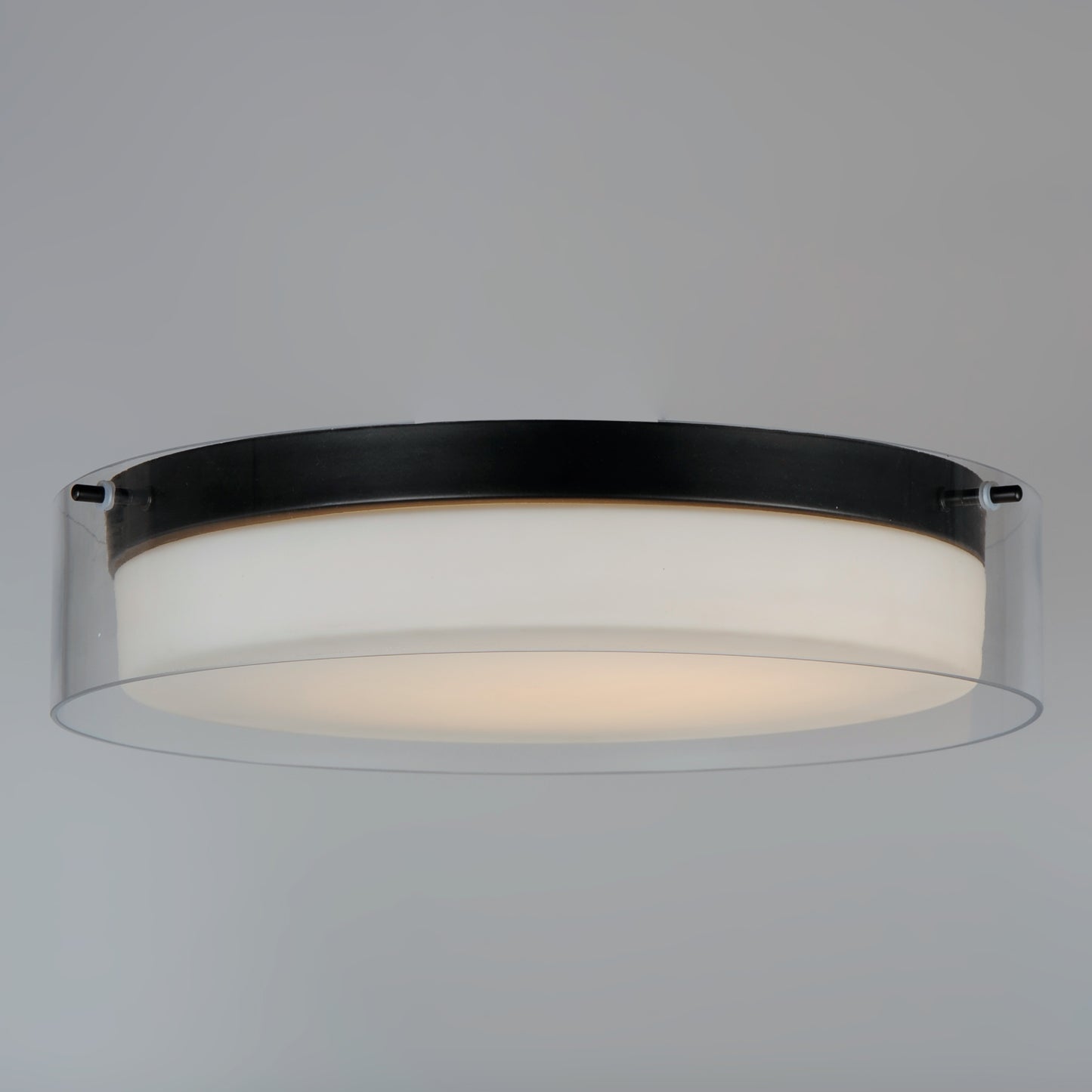 Duo 16" Round LED Flush Mount Black by Maxim Lighting