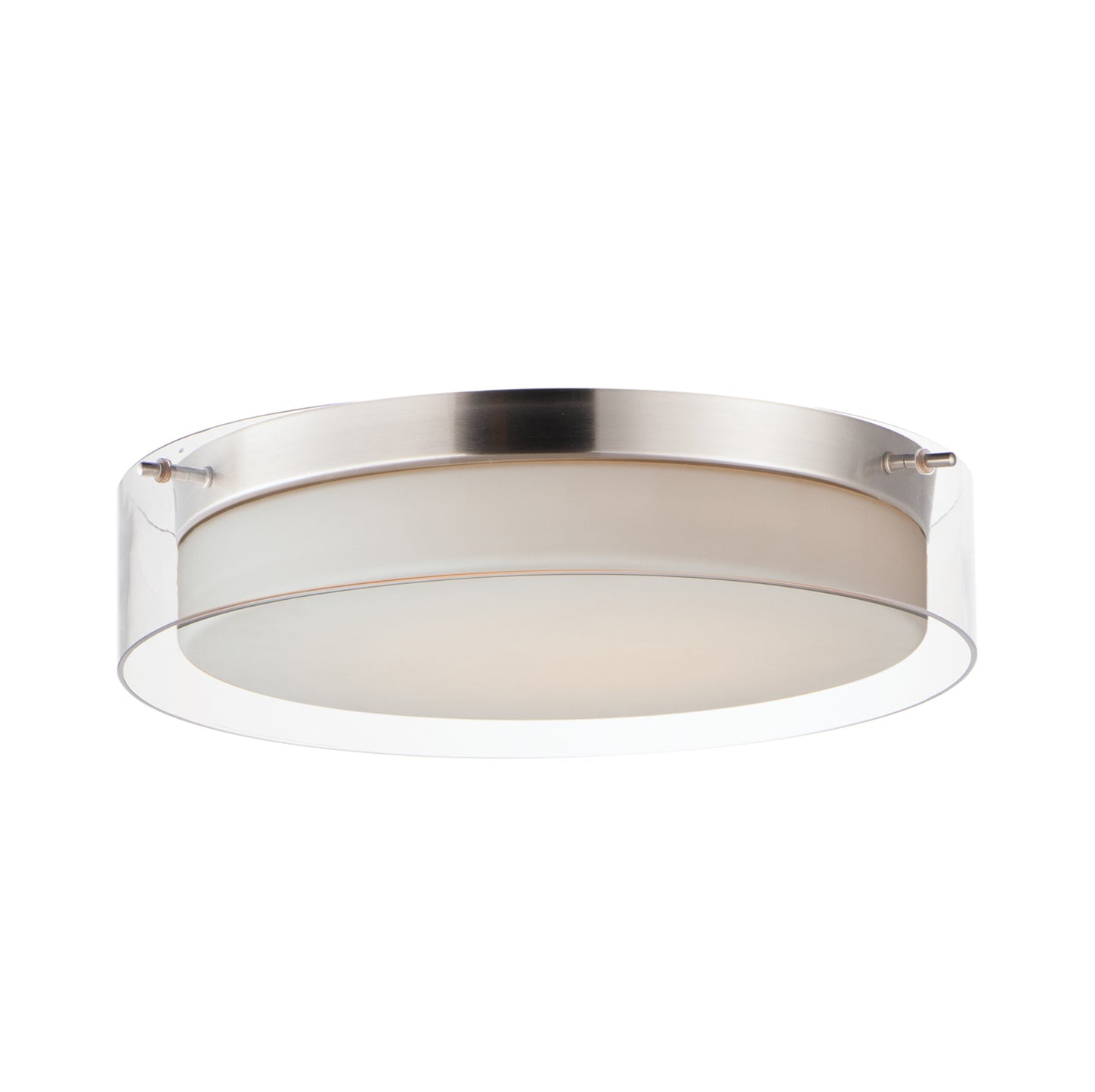 Duo 16" Round LED Flush Mount Satin Nickel by Maxim Lighting