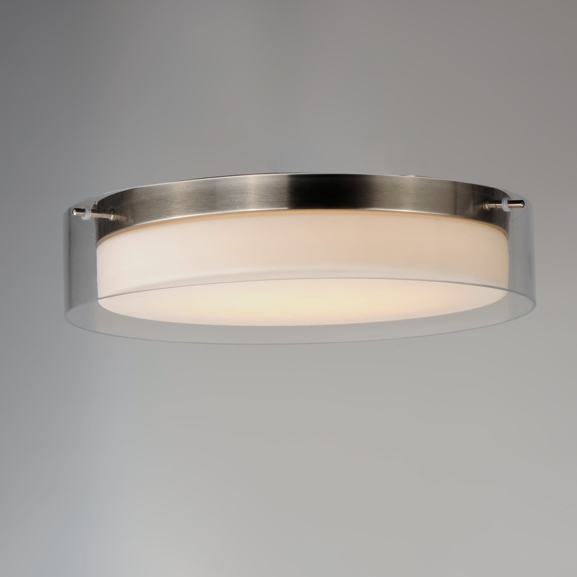 Duo 16" Round LED Flush Mount Satin Nickel by Maxim Lighting