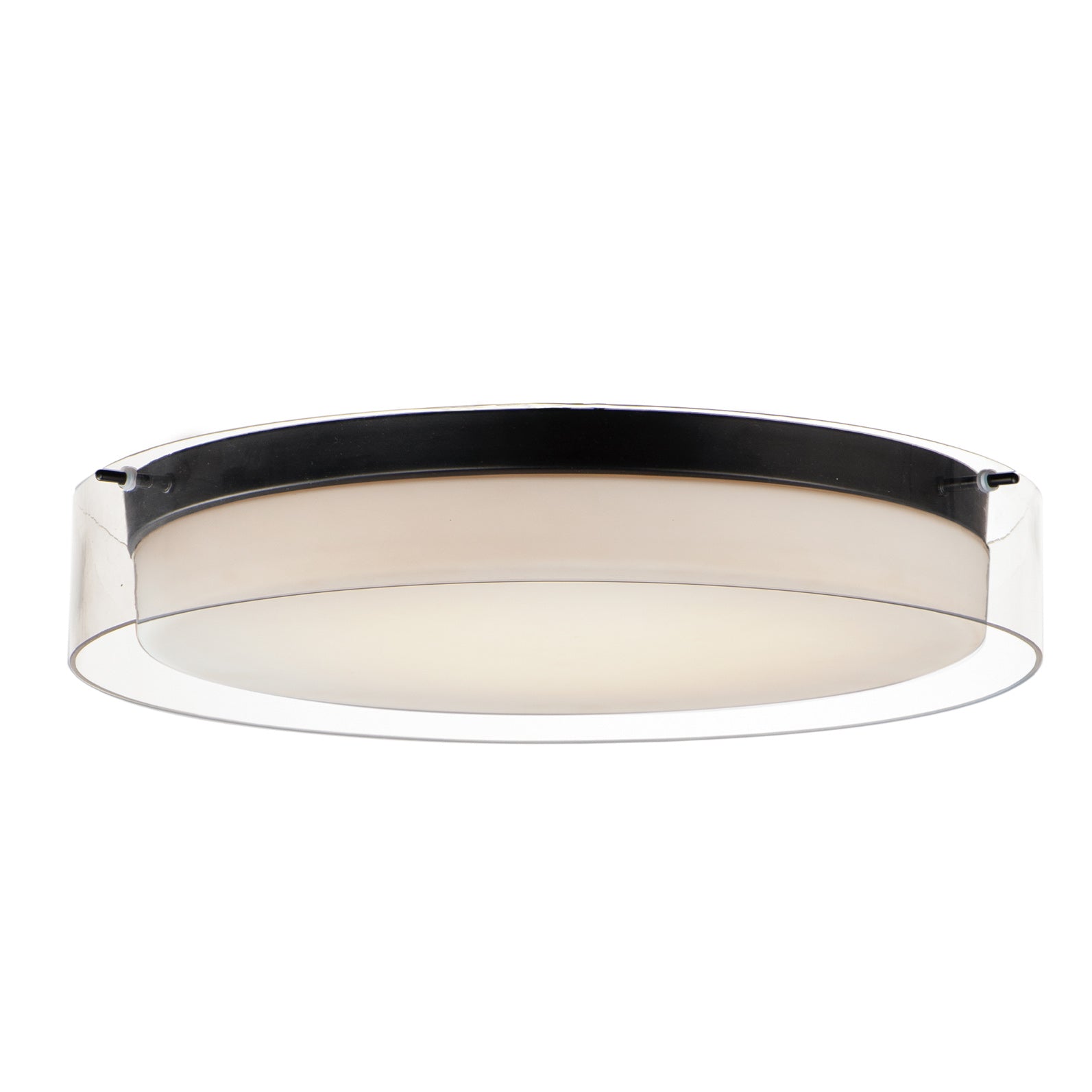 Duo 20" Round LED Flush Mount Black by Maxim Lighting