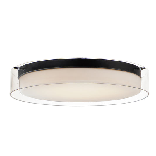Duo 20" Round LED Flush Mount Black by Maxim Lighting