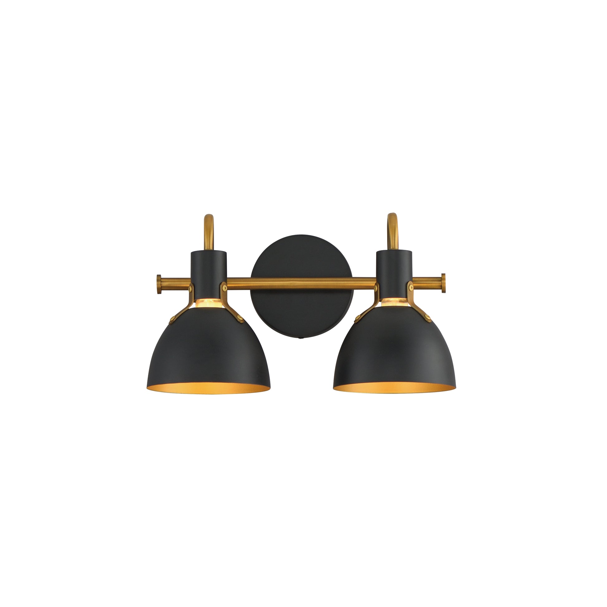 Dusk 2-Light Wall Sconce Black/Antique Brass by Maxim Lighting