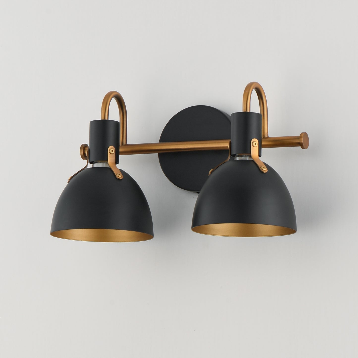 Dusk 2-Light Wall Sconce Black/Antique Brass by Maxim Lighting