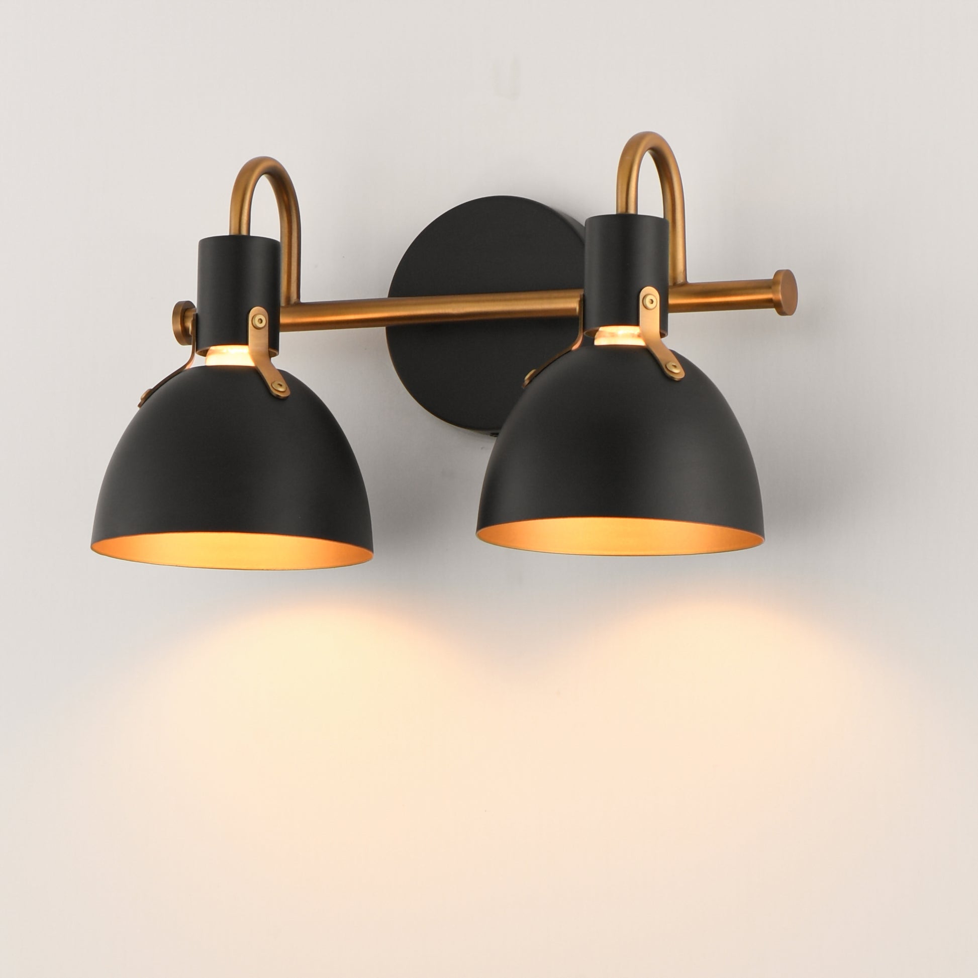 Dusk 2-Light Wall Sconce Black/Antique Brass by Maxim Lighting