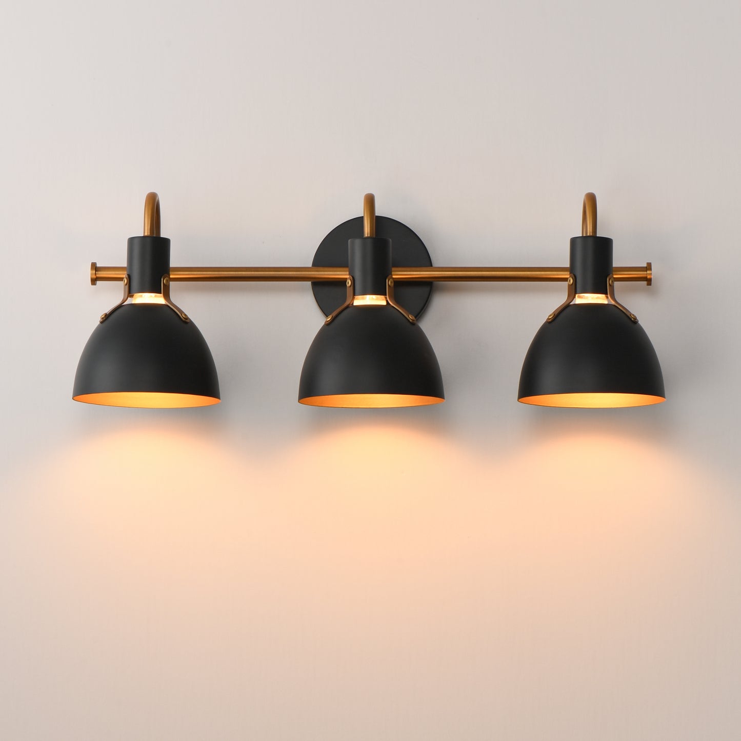 Dusk 3-Light Wall Sconce Black/Antique Brass by Maxim Lighting