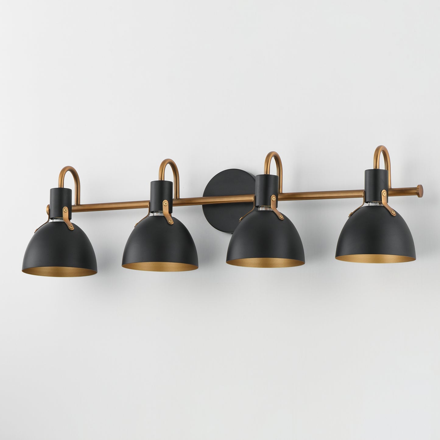 Dusk 4-Light Wall Sconce Black/Antique Brass by Maxim Lighting