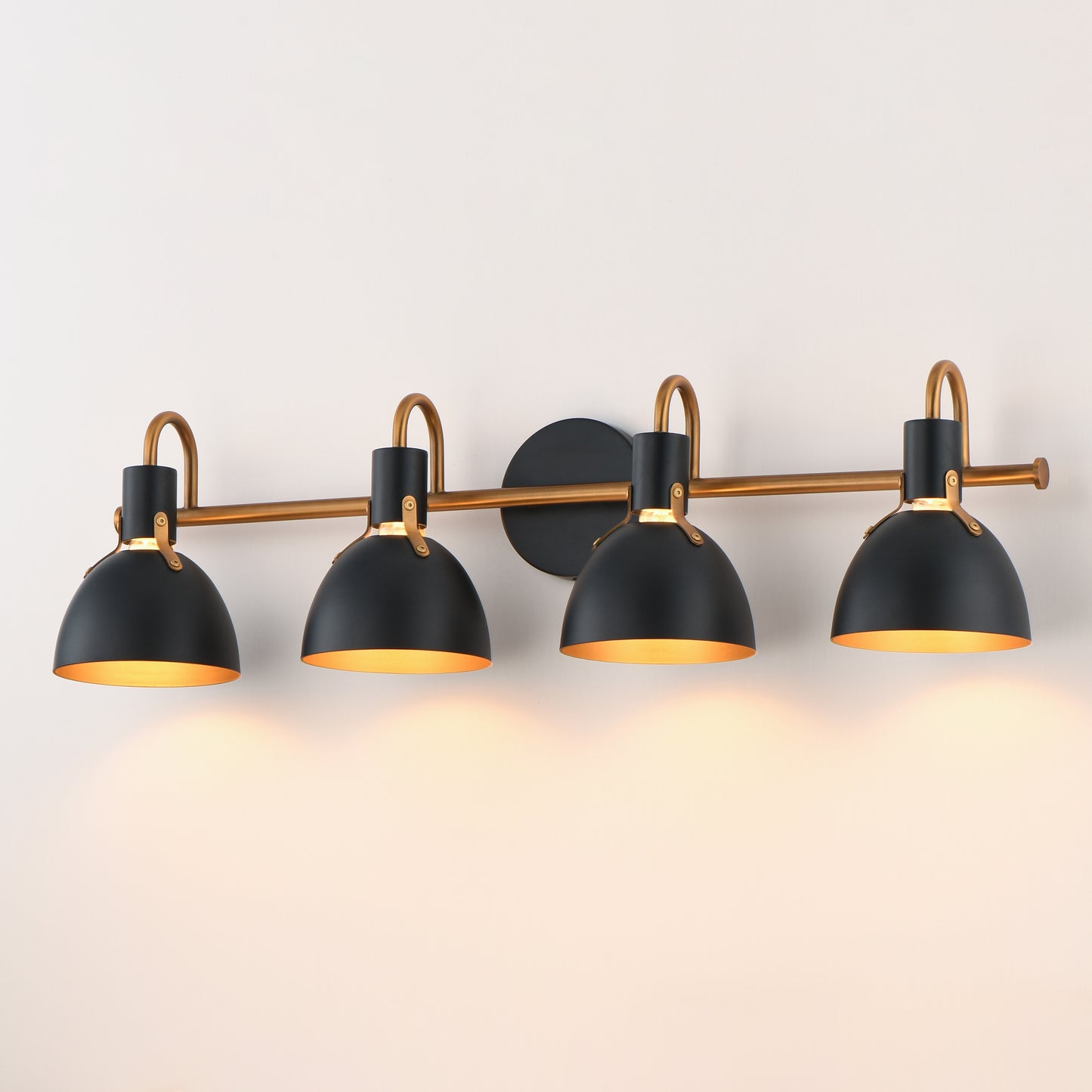Dusk 4-Light Wall Sconce Black/Antique Brass by Maxim Lighting