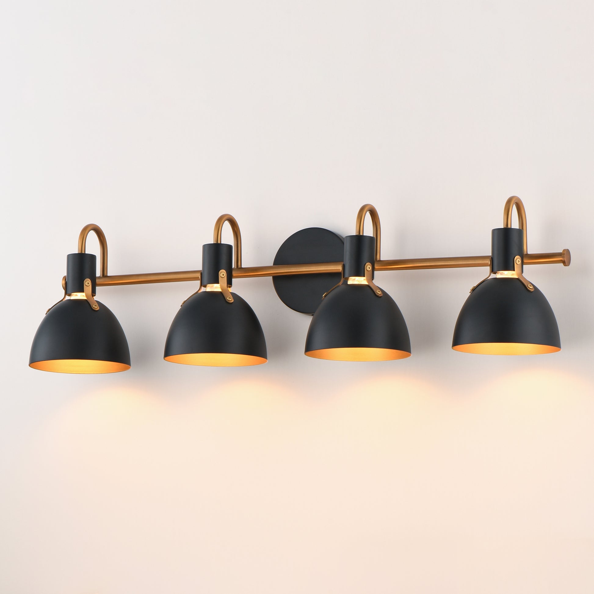 Dusk 4-Light Wall Sconce Black/Antique Brass by Maxim Lighting
