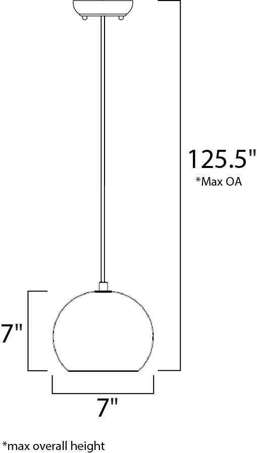 Crete LED Pendant Polished Chrome by Maxim Lighting