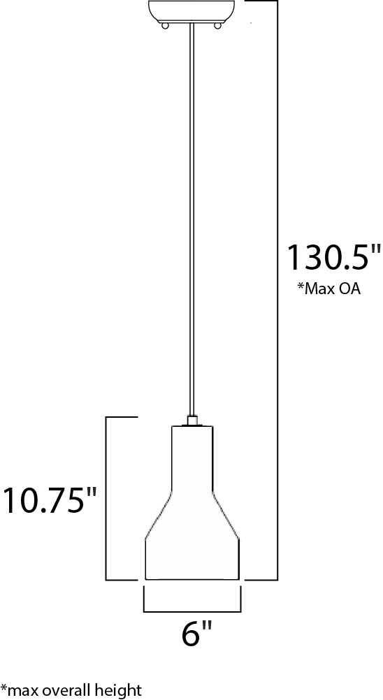 Crete LED Pendant Polished Chrome by Maxim Lighting