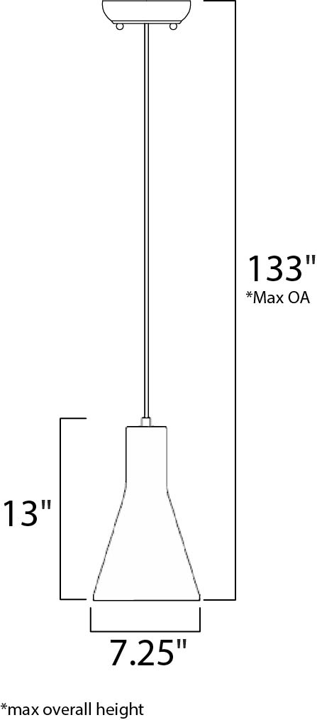 Crete LED Pendant Polished Chrome by Maxim Lighting