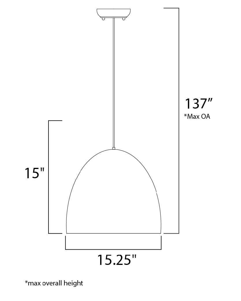 Crete LED Pendant Polished Chrome by Maxim Lighting