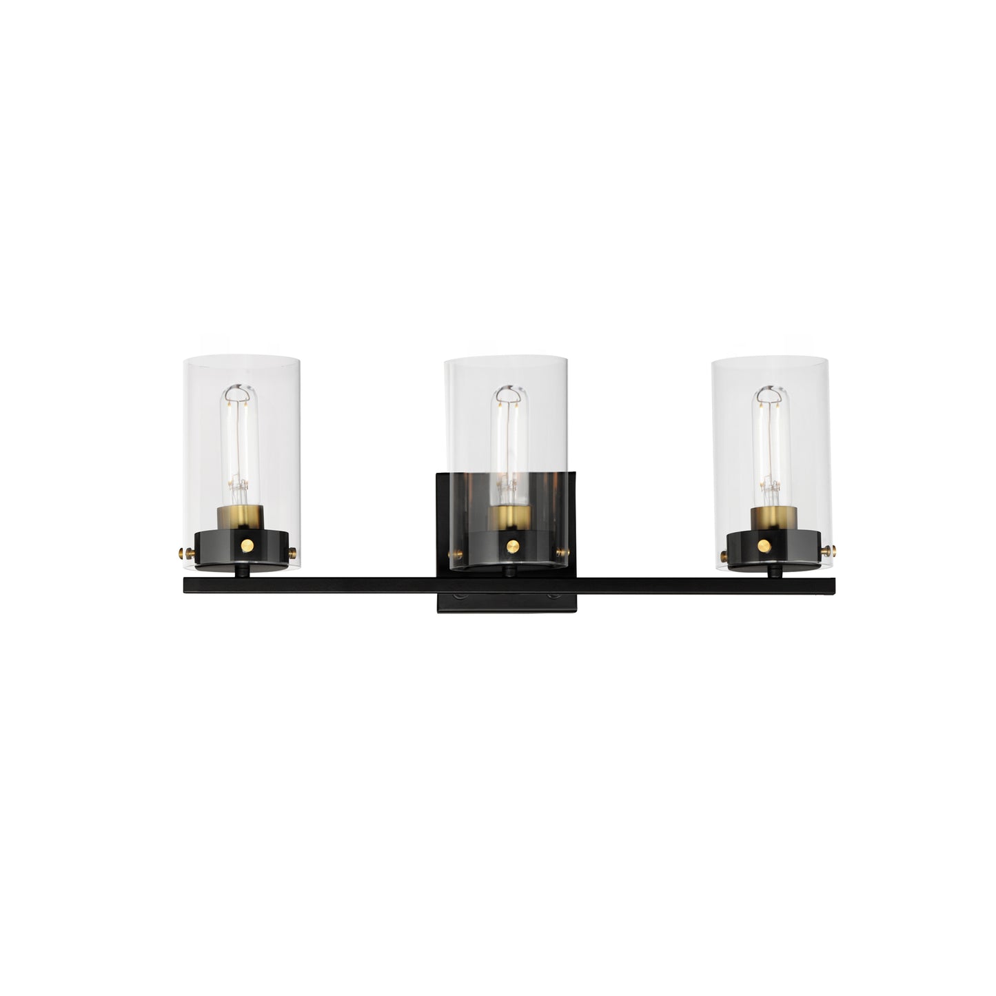 Pinn 3-Light Bath Vanity Black/Satin Brass by Maxim Lighting