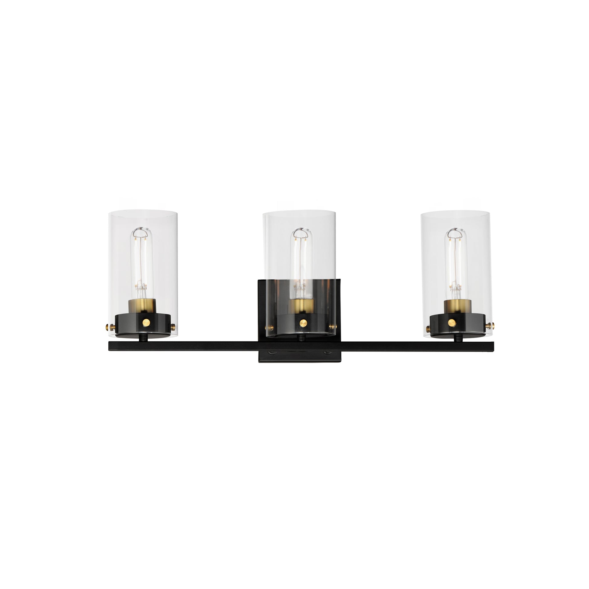 Pinn 3-Light Bath Vanity Black/Satin Brass by Maxim Lighting