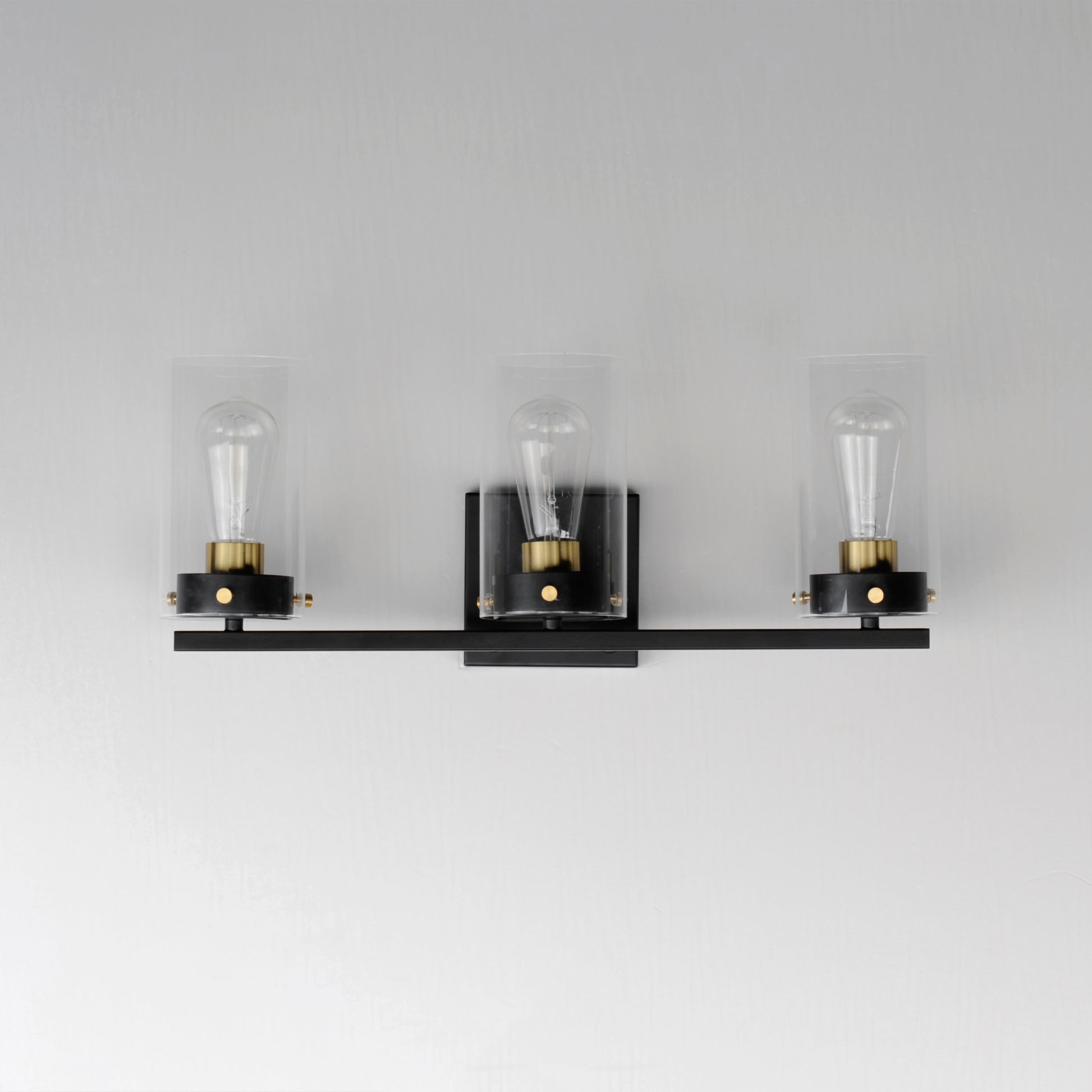 Pinn 3-Light Bath Vanity Black/Satin Brass by Maxim Lighting