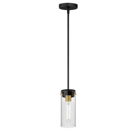 Pinn Mini Pendant Black/Satin Brass by Maxim Lighting