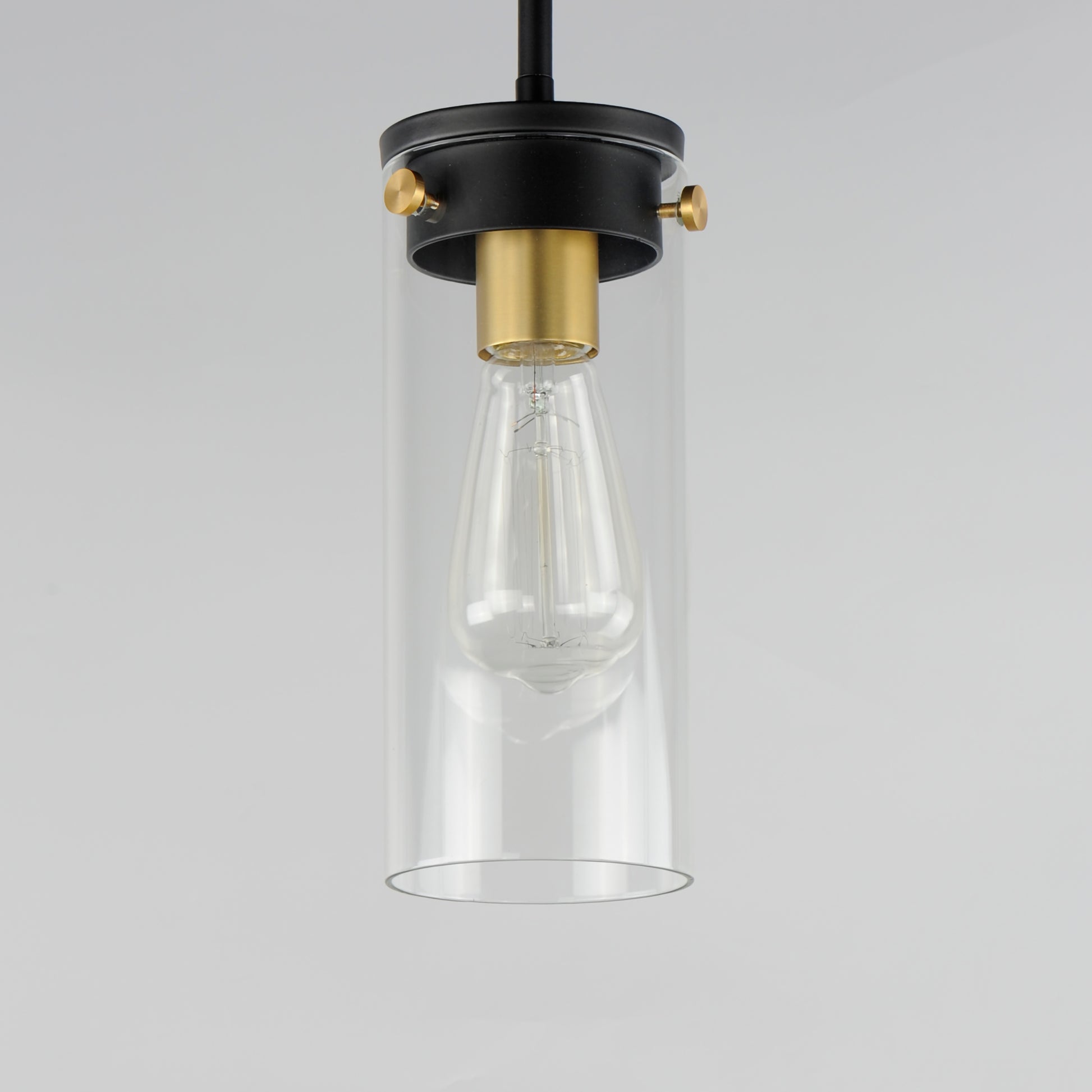 Pinn Mini Pendant Black/Satin Brass by Maxim Lighting