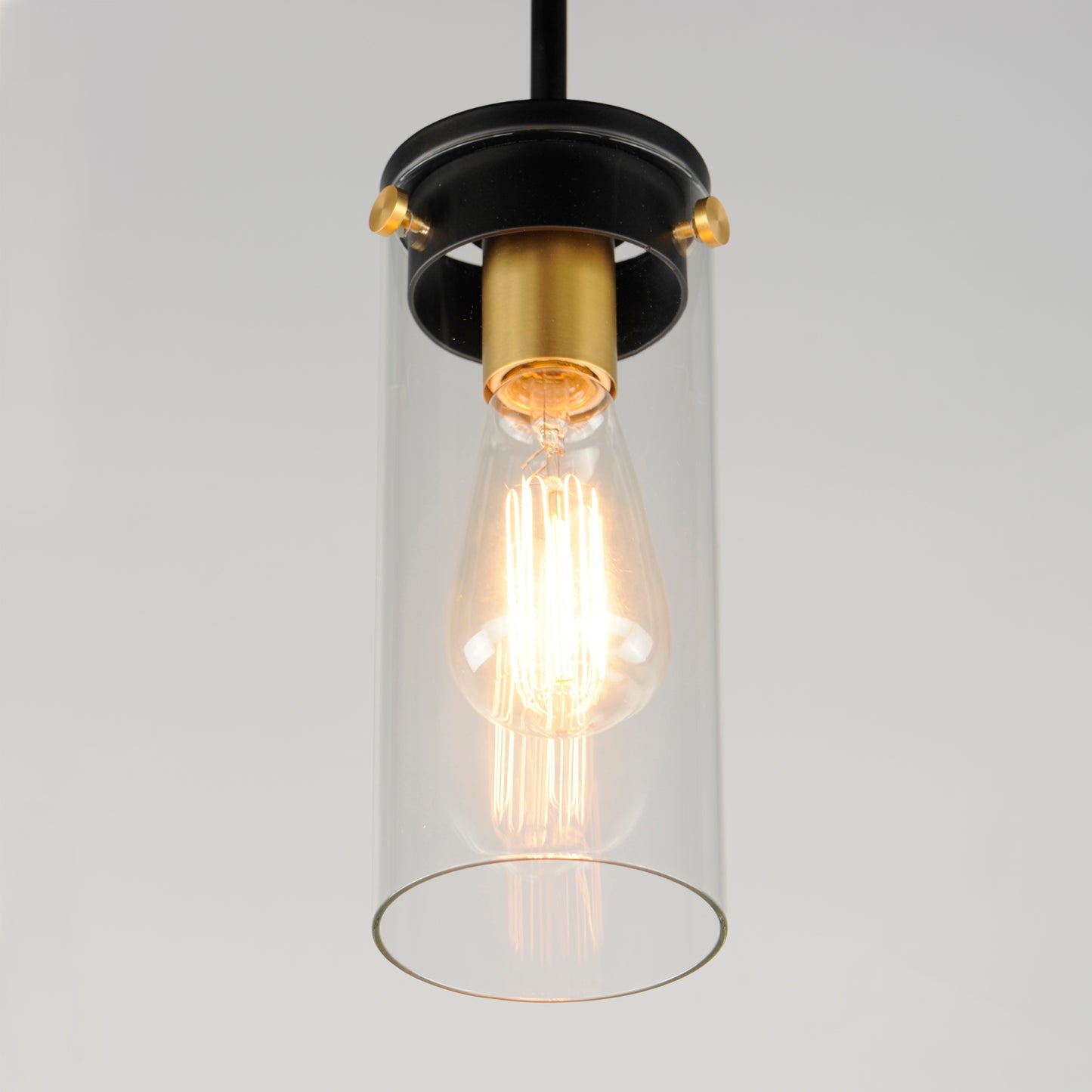 Pinn Mini Pendant Black/Satin Brass by Maxim Lighting