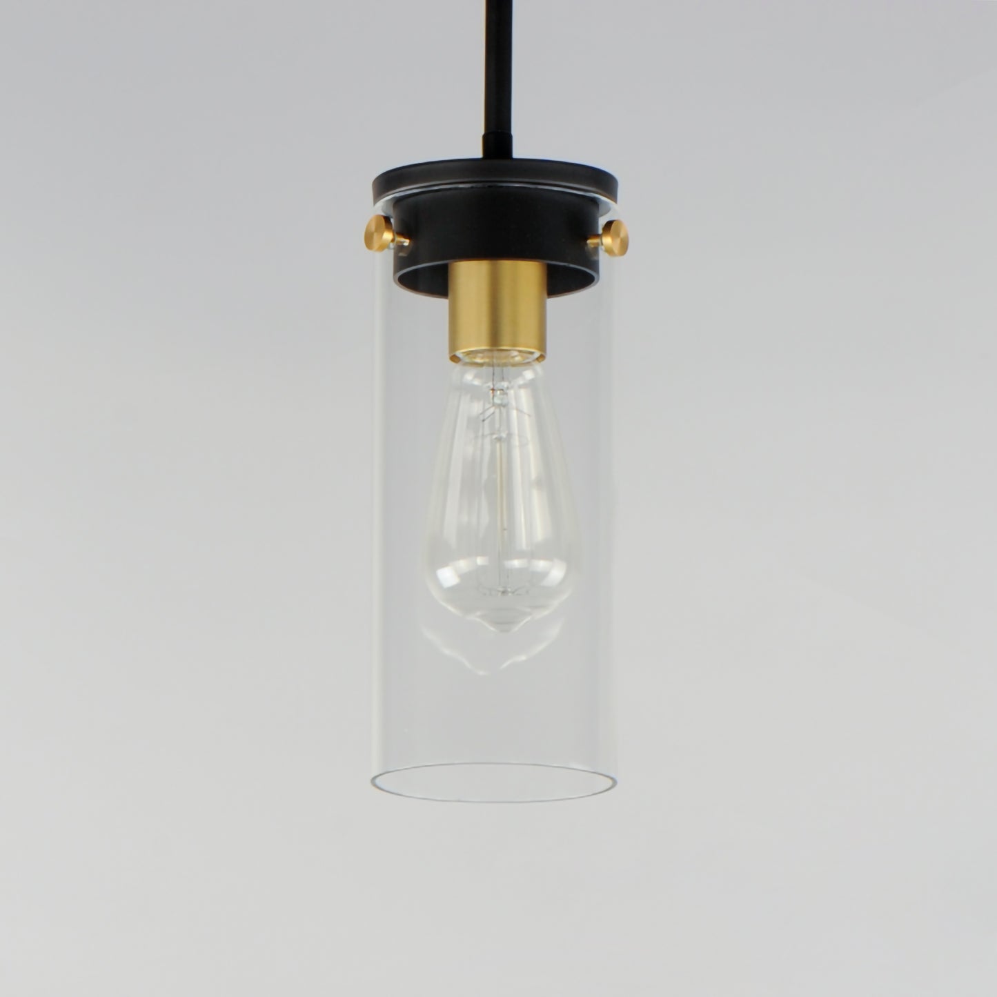 Pinn Mini Pendant Black/Satin Brass by Maxim Lighting