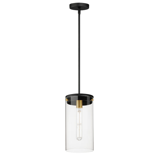 Pinn Large Pendant Black/Satin Brass by Maxim Lighting