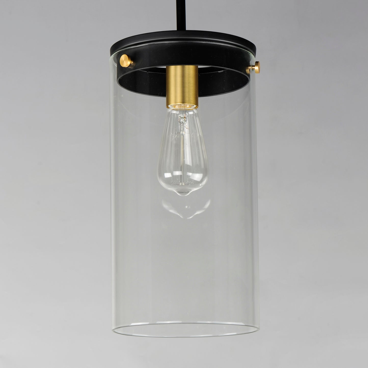 Pinn Large Pendant Black/Satin Brass by Maxim Lighting