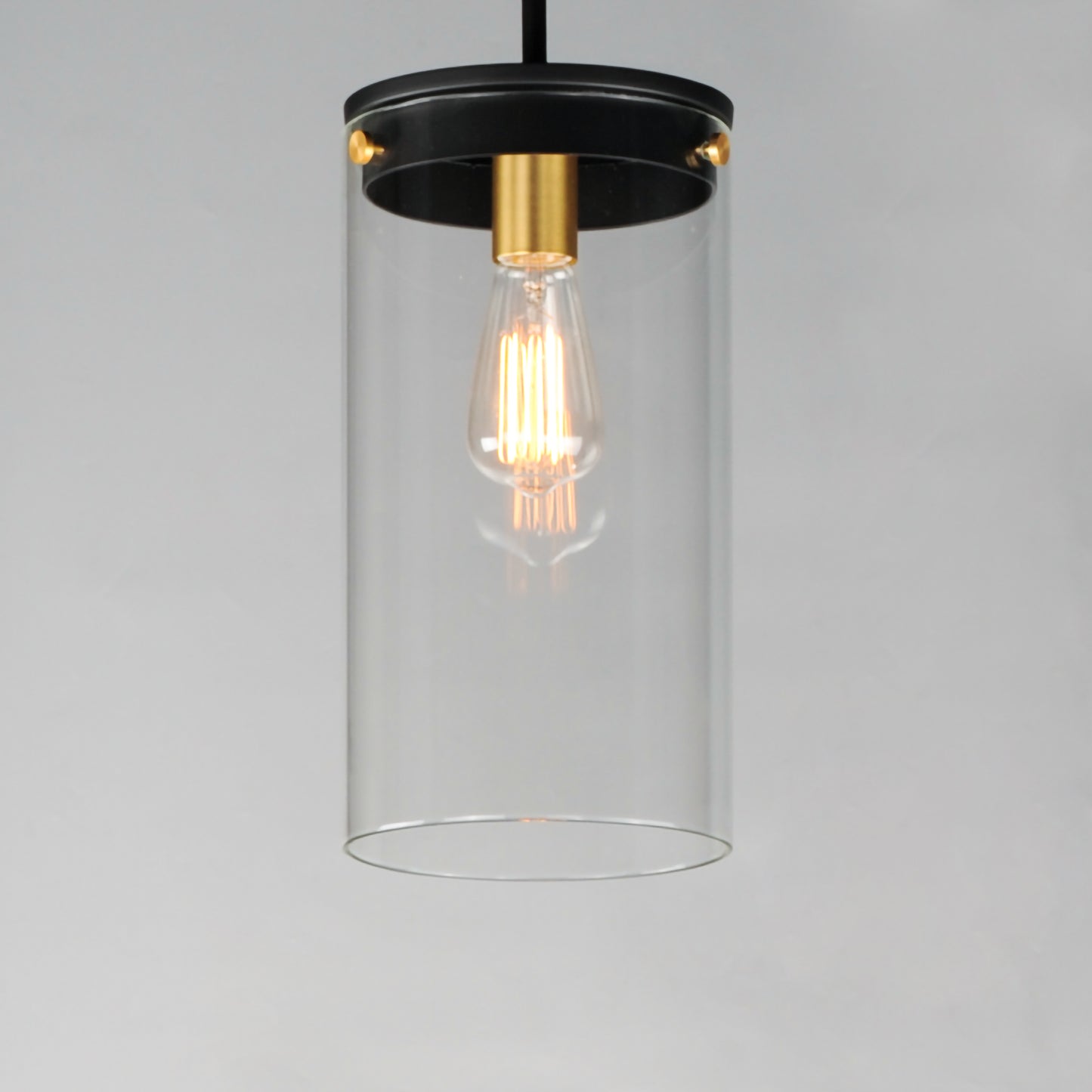 Pinn Large Pendant Black/Satin Brass by Maxim Lighting