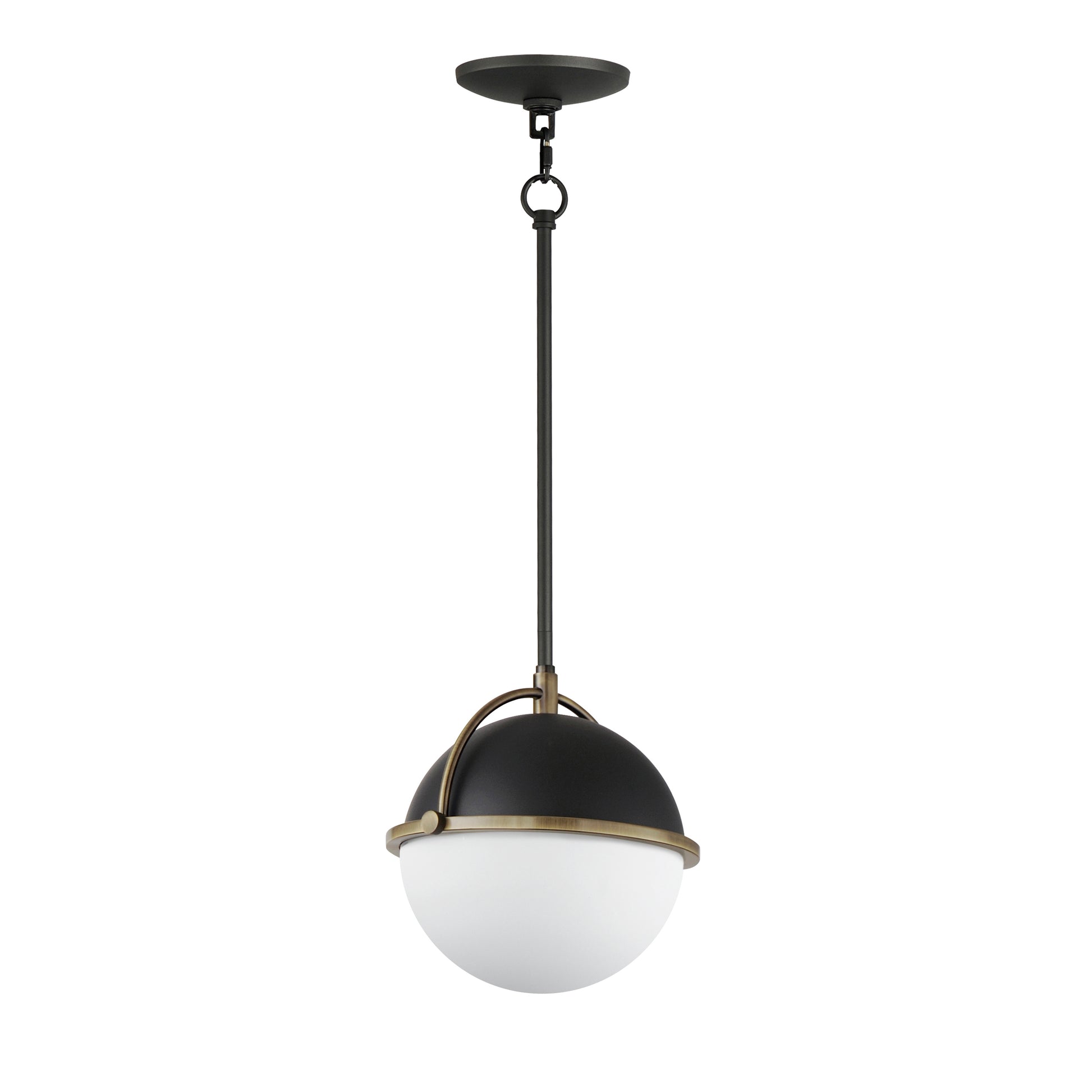 Duke 10" Pendant Black/Weathered Brass by Maxim Lighting
