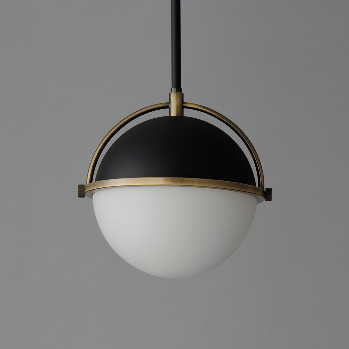 Duke 10" Pendant Black/Weathered Brass by Maxim Lighting