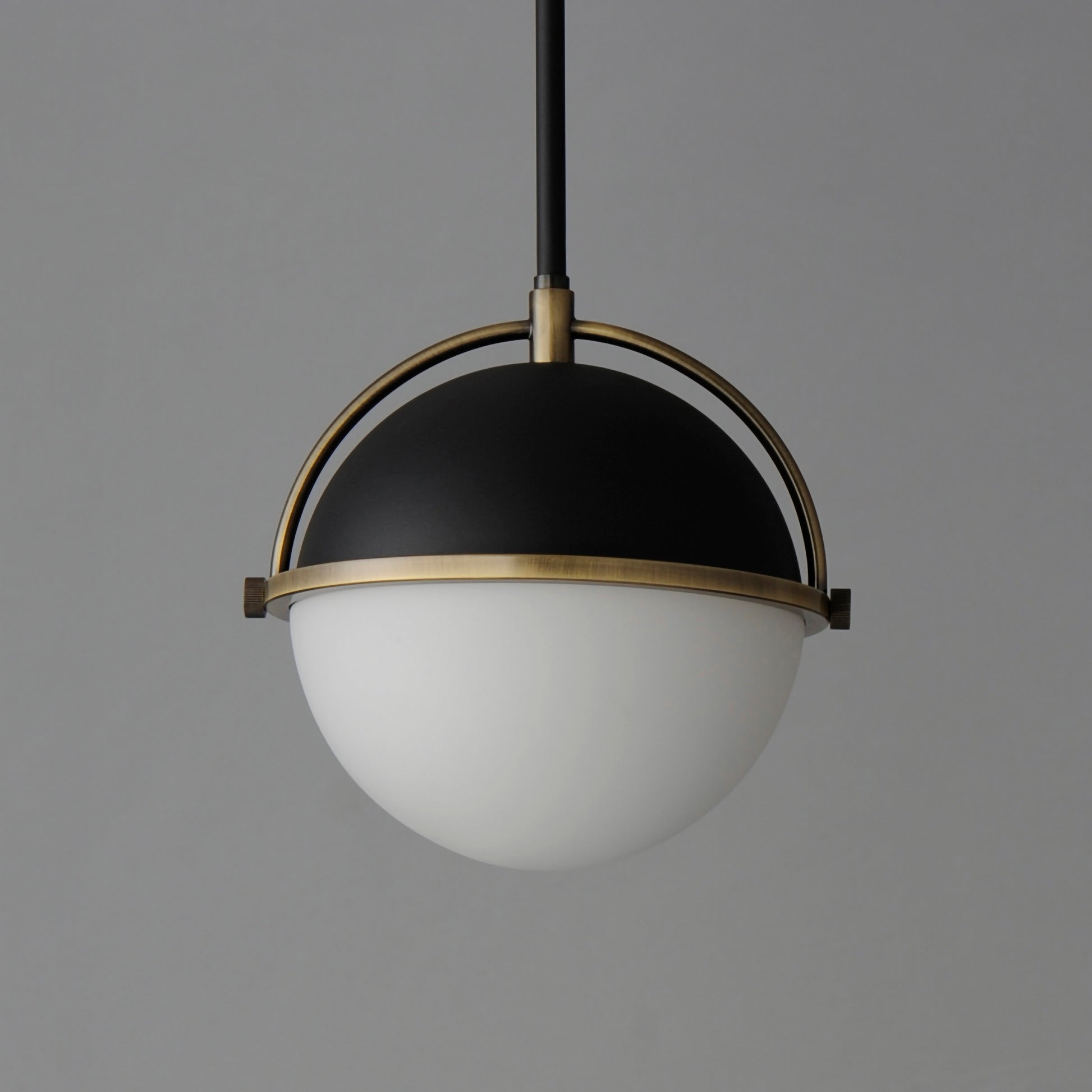 Duke 10" Pendant Black/Weathered Brass by Maxim Lighting
