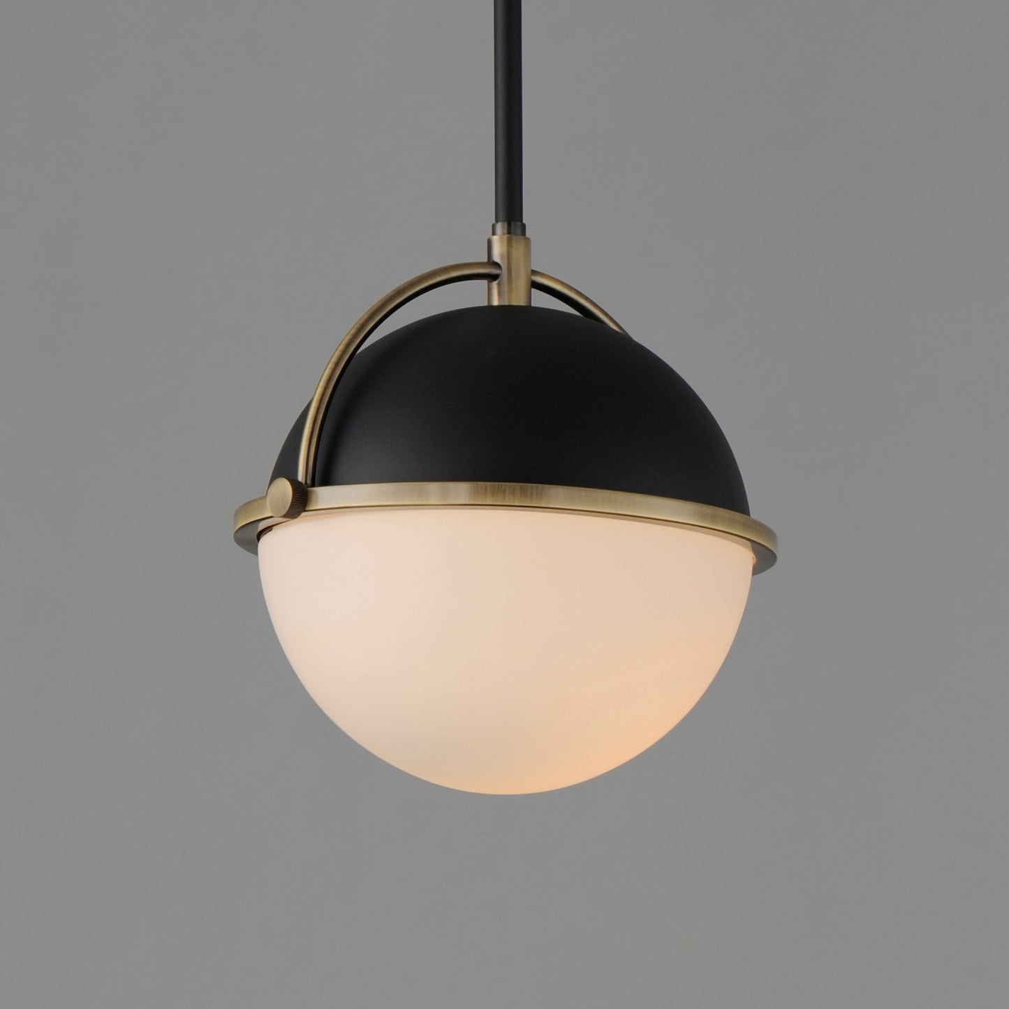 Duke 10" Pendant Black/Weathered Brass by Maxim Lighting
