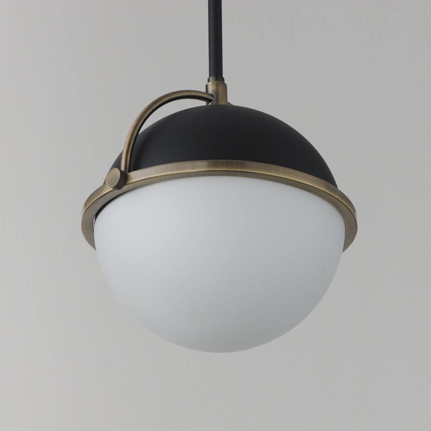 Duke 10" Pendant Black/Weathered Brass by Maxim Lighting