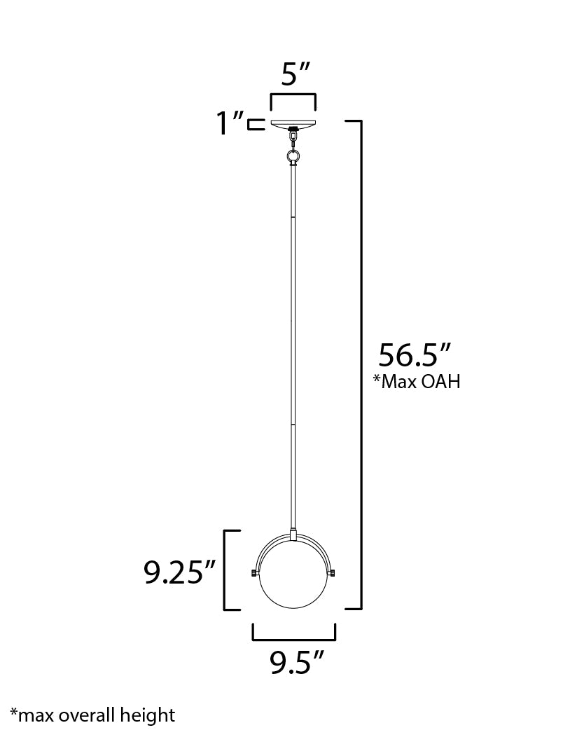 Duke 10" Pendant Satin Nickel/Satin Brass by Maxim Lighting