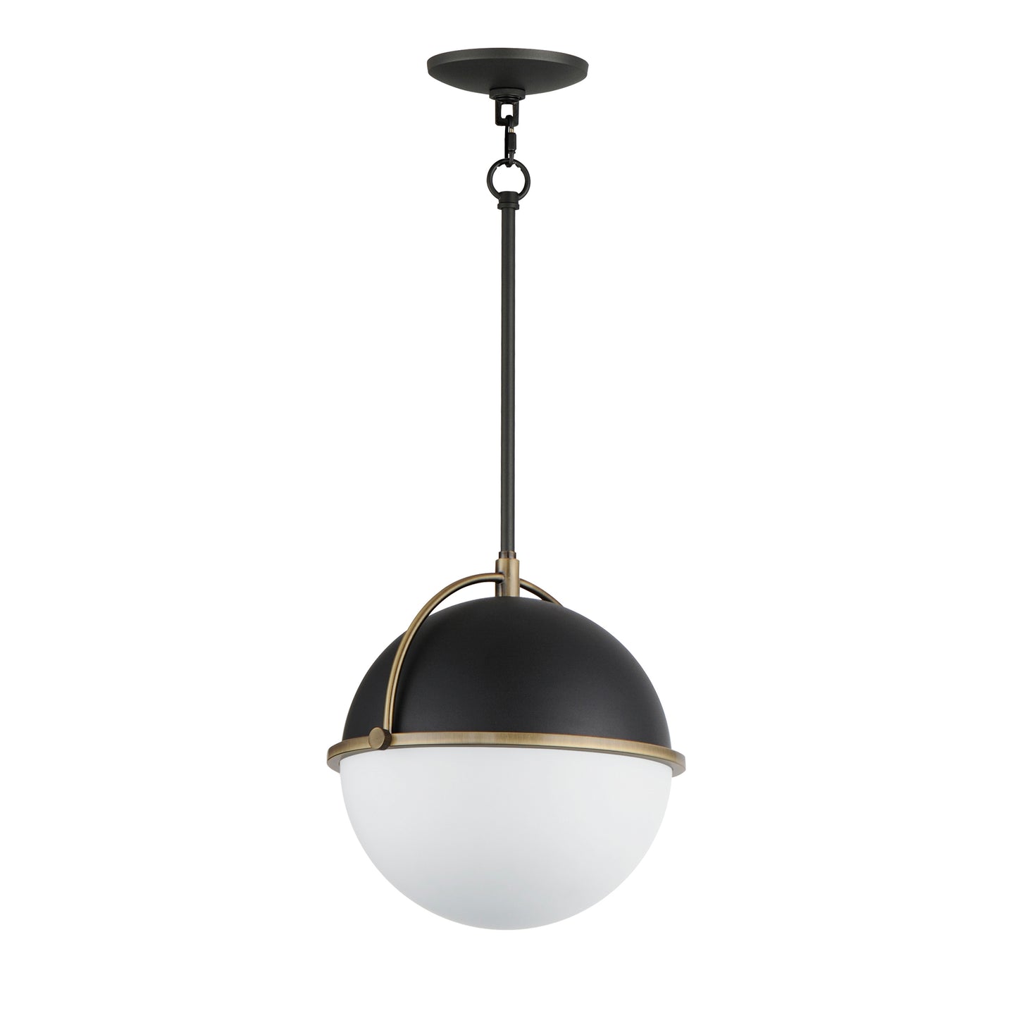 Duke 12" Pendant Black/Weathered Brass by Maxim Lighting