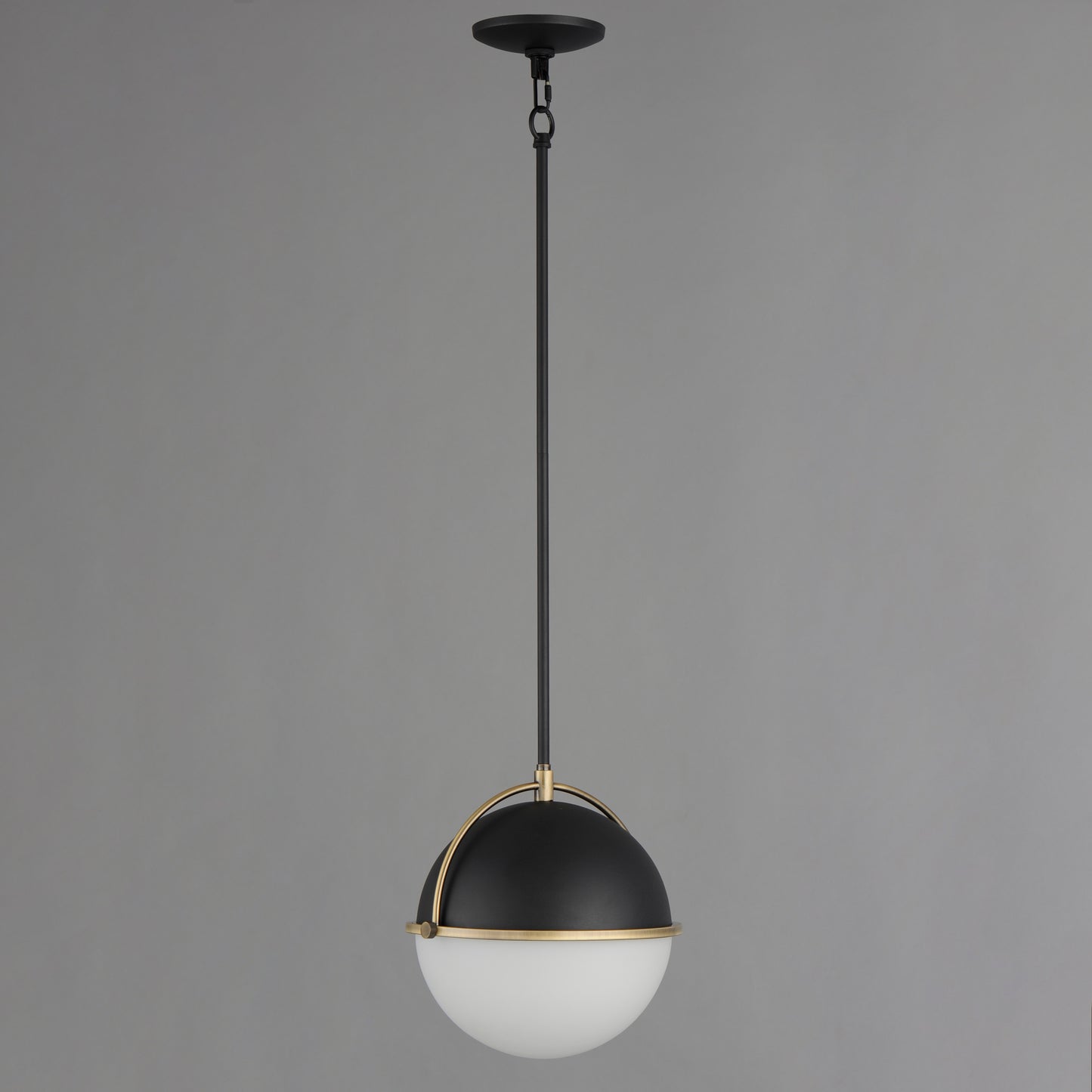 Duke 12" Pendant Black/Weathered Brass by Maxim Lighting