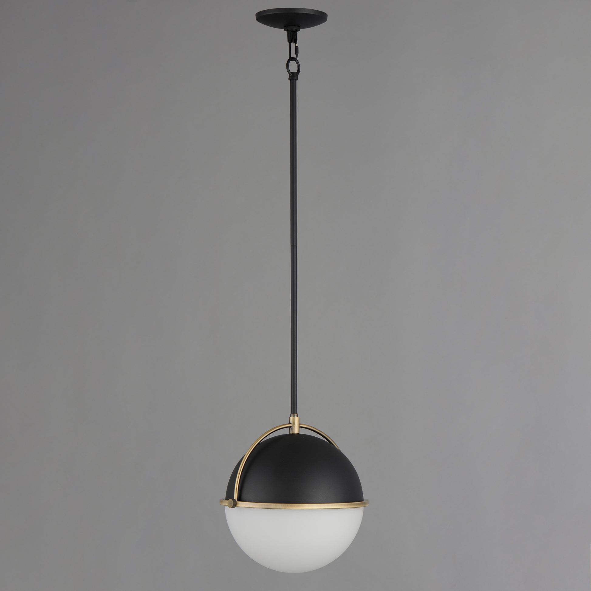 Duke 12" Pendant Black/Weathered Brass by Maxim Lighting