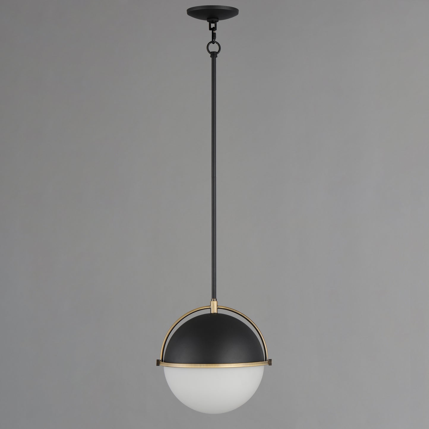 Duke 12" Pendant Black/Weathered Brass by Maxim Lighting