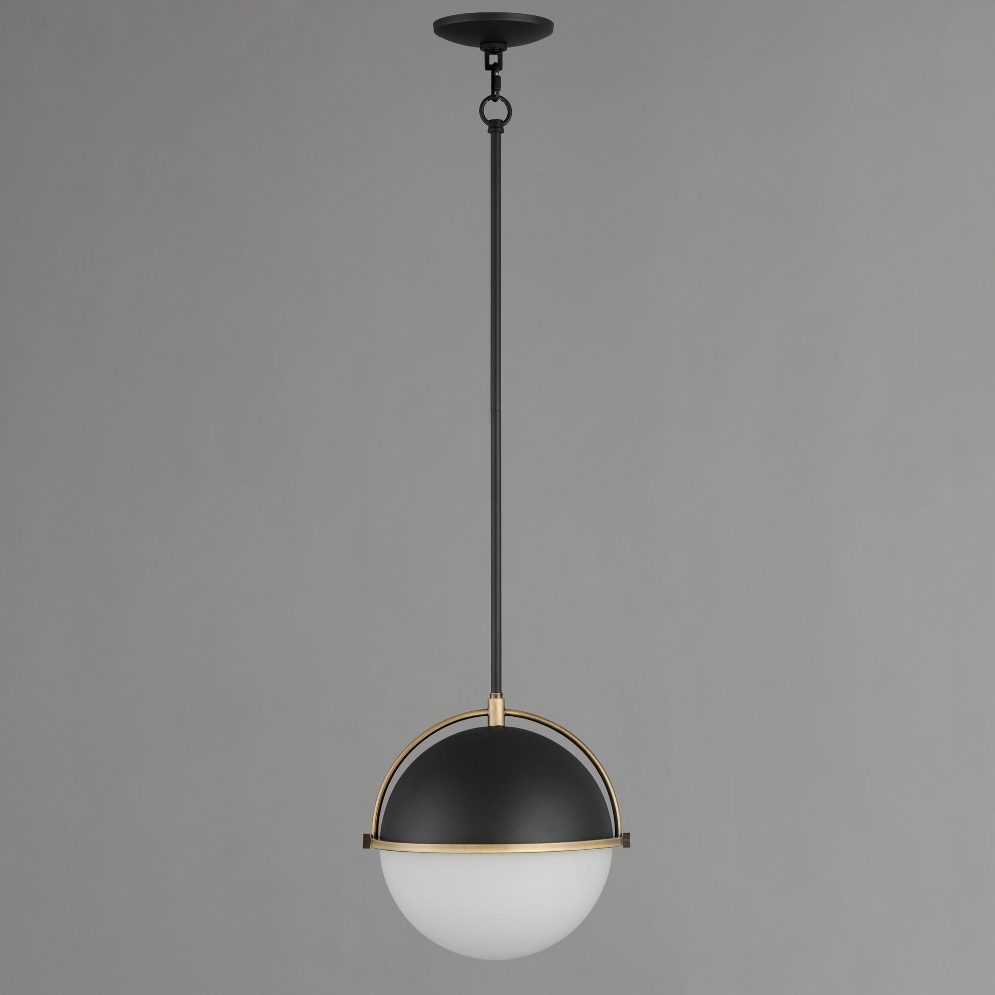 Duke 12" Pendant Black/Weathered Brass by Maxim Lighting