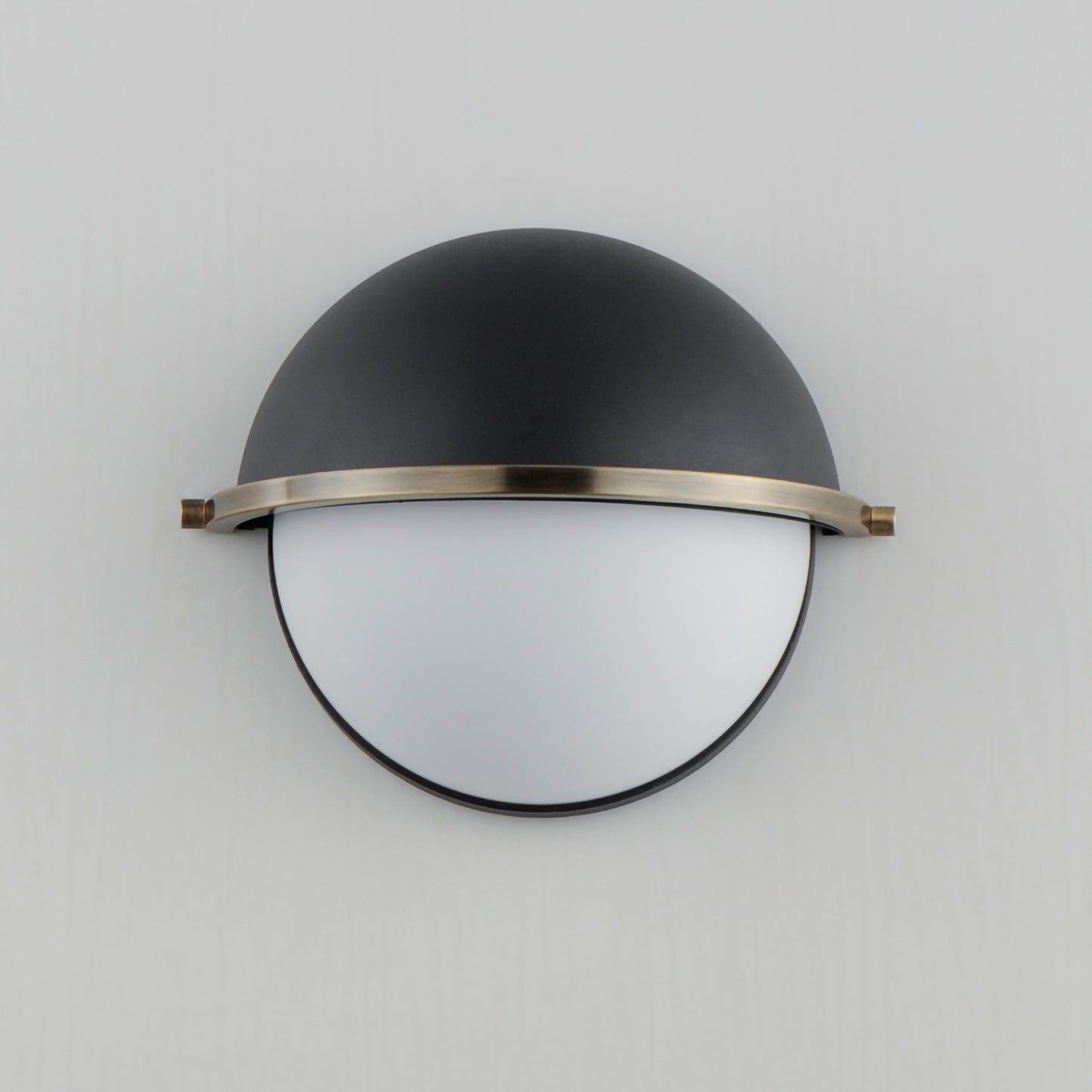 Duke Half Sconce Black/Weathered Brass by Maxim Lighting