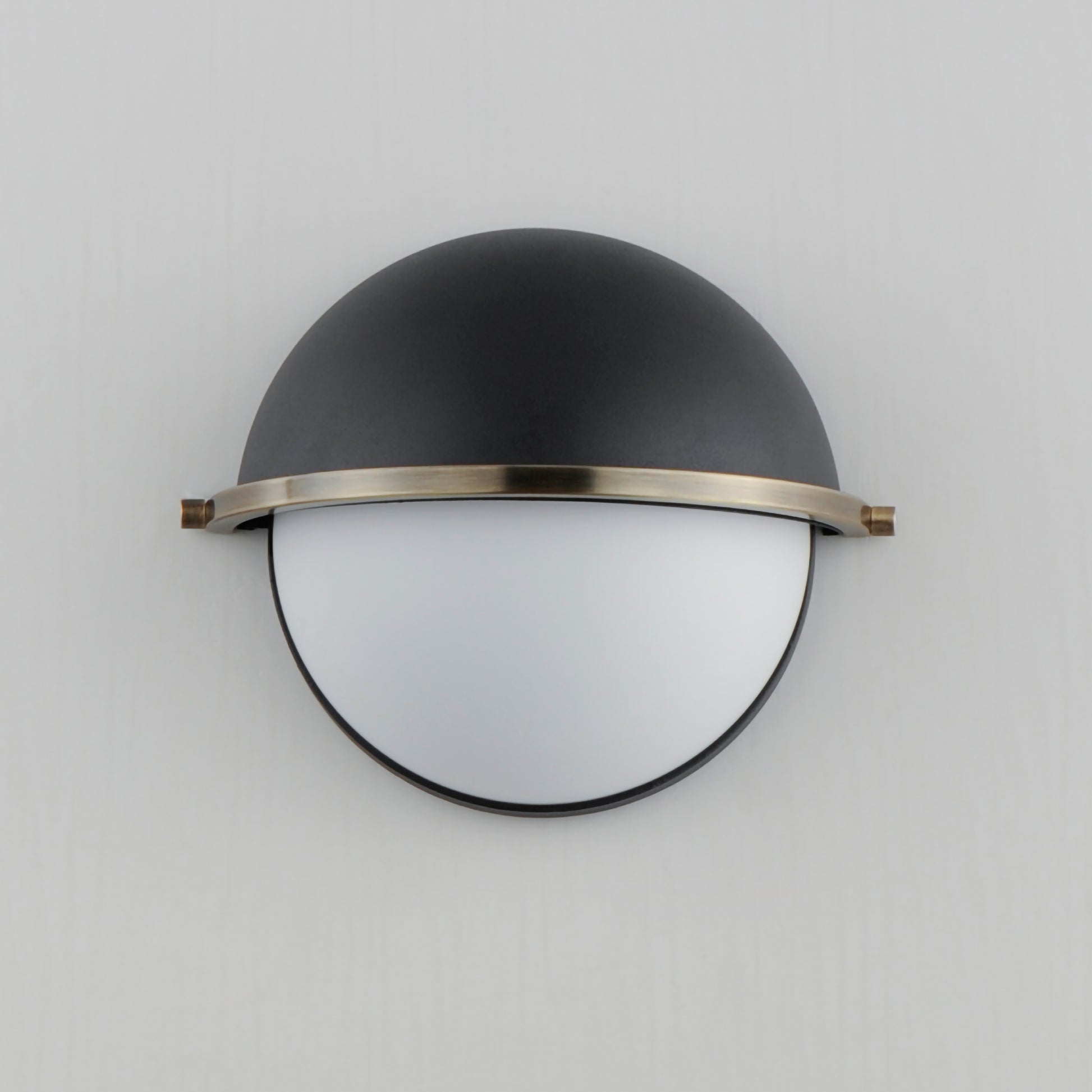 Duke Half Sconce Black/Weathered Brass by Maxim Lighting