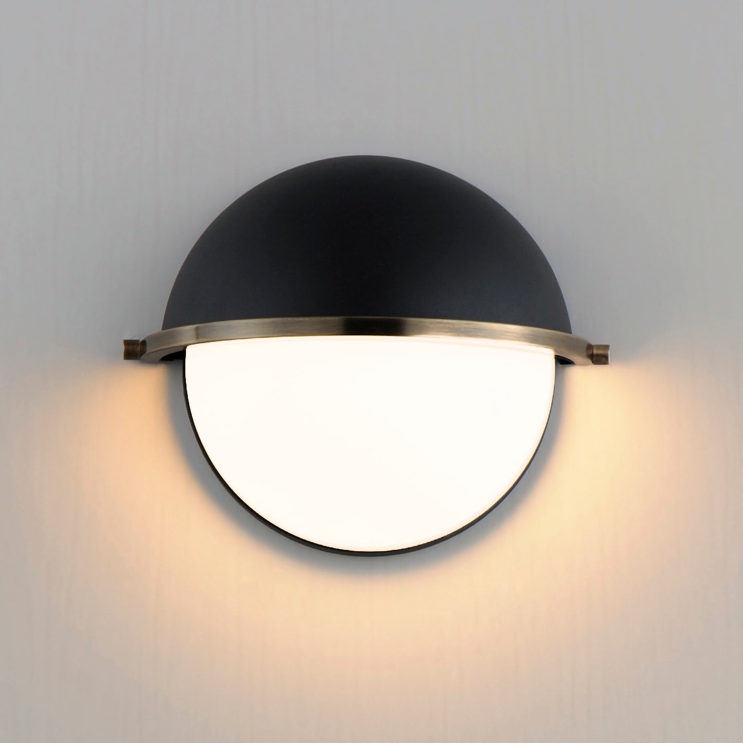 Duke Half Sconce Black/Weathered Brass by Maxim Lighting