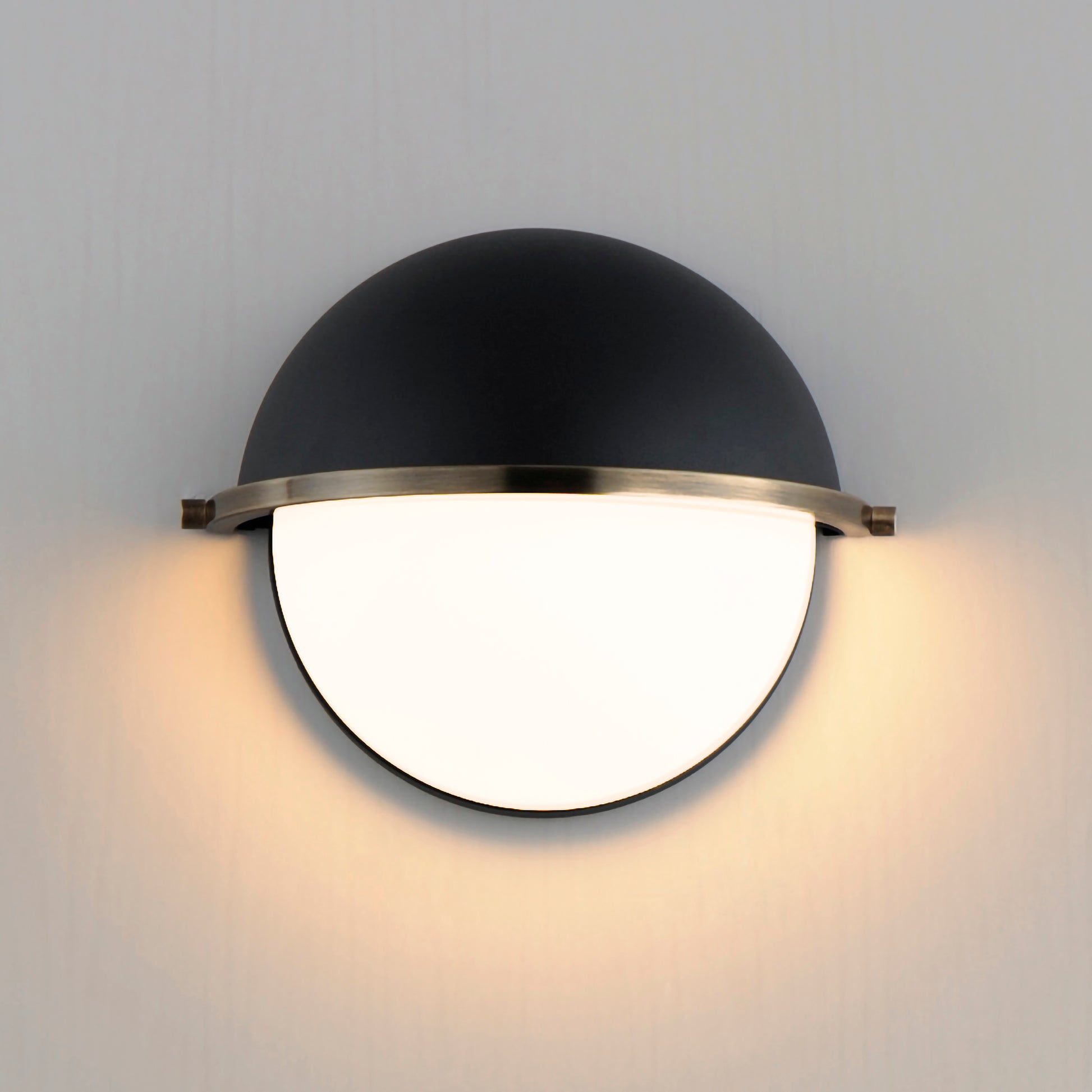 Duke Half Sconce Black/Weathered Brass by Maxim Lighting