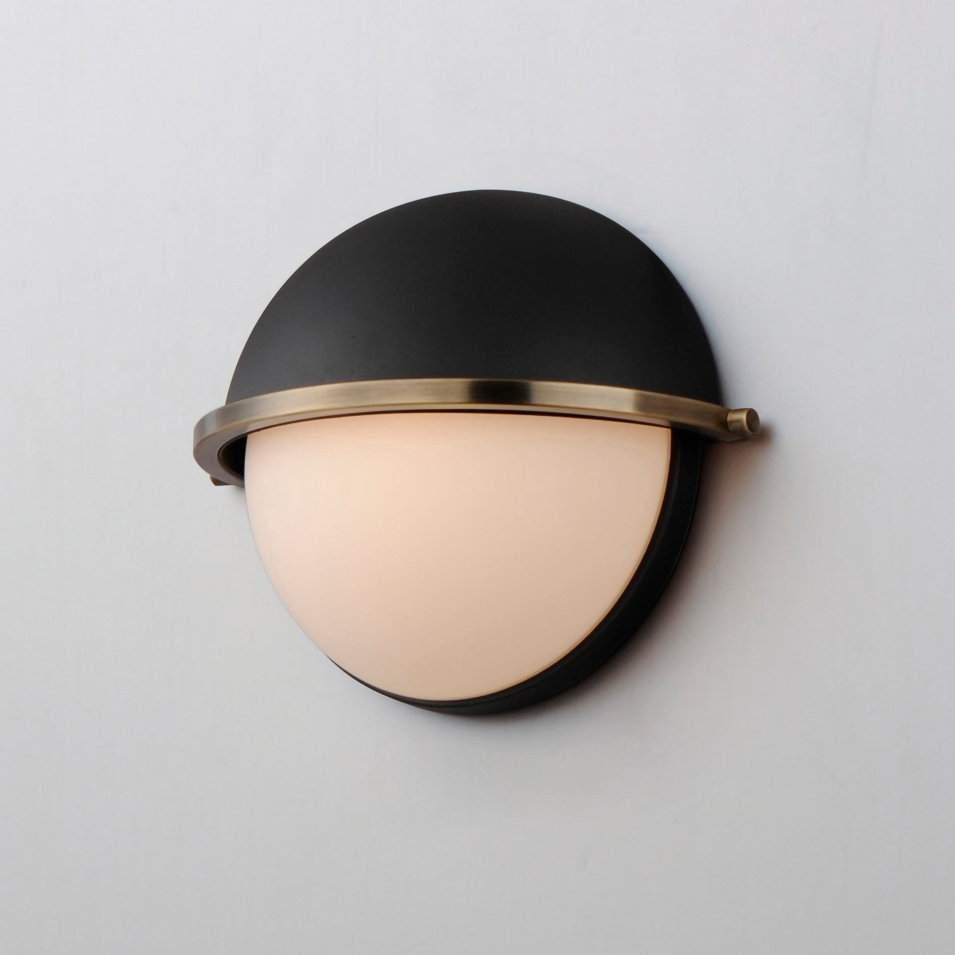 Duke Half Sconce Black/Weathered Brass by Maxim Lighting