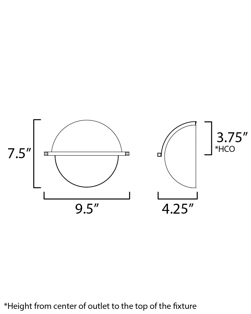 Duke Half Sconce Satin Nickel/Satin Brass by Maxim Lighting